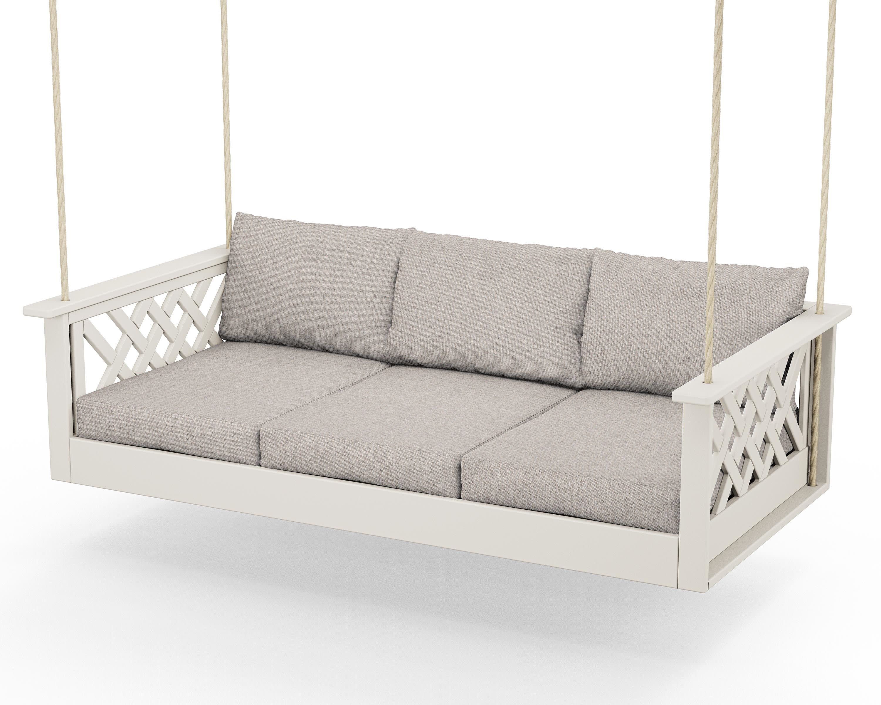 Wovendale Daybed Swing in Sand / Weathered Tweed