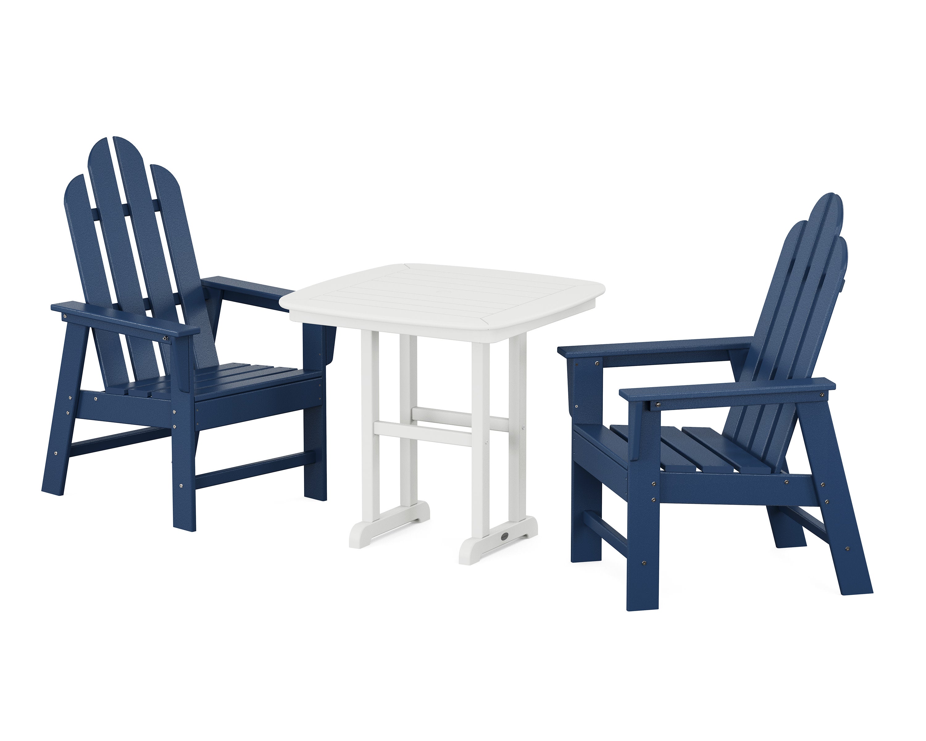 Long Island 3-Piece Dining Set in Navy / White