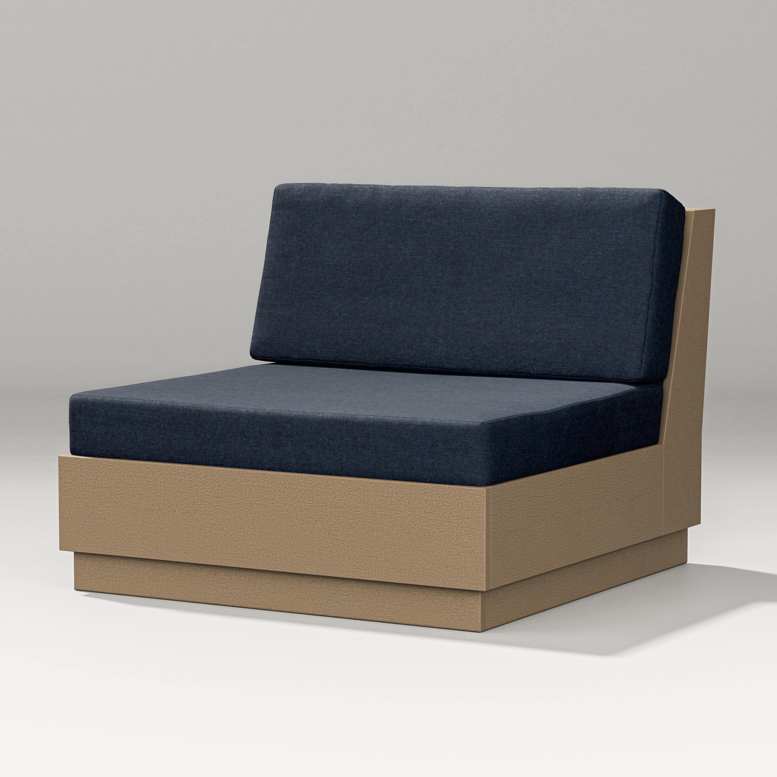 Elevate Modular Armless Chair in Vintage Sahara / Marine Indigo