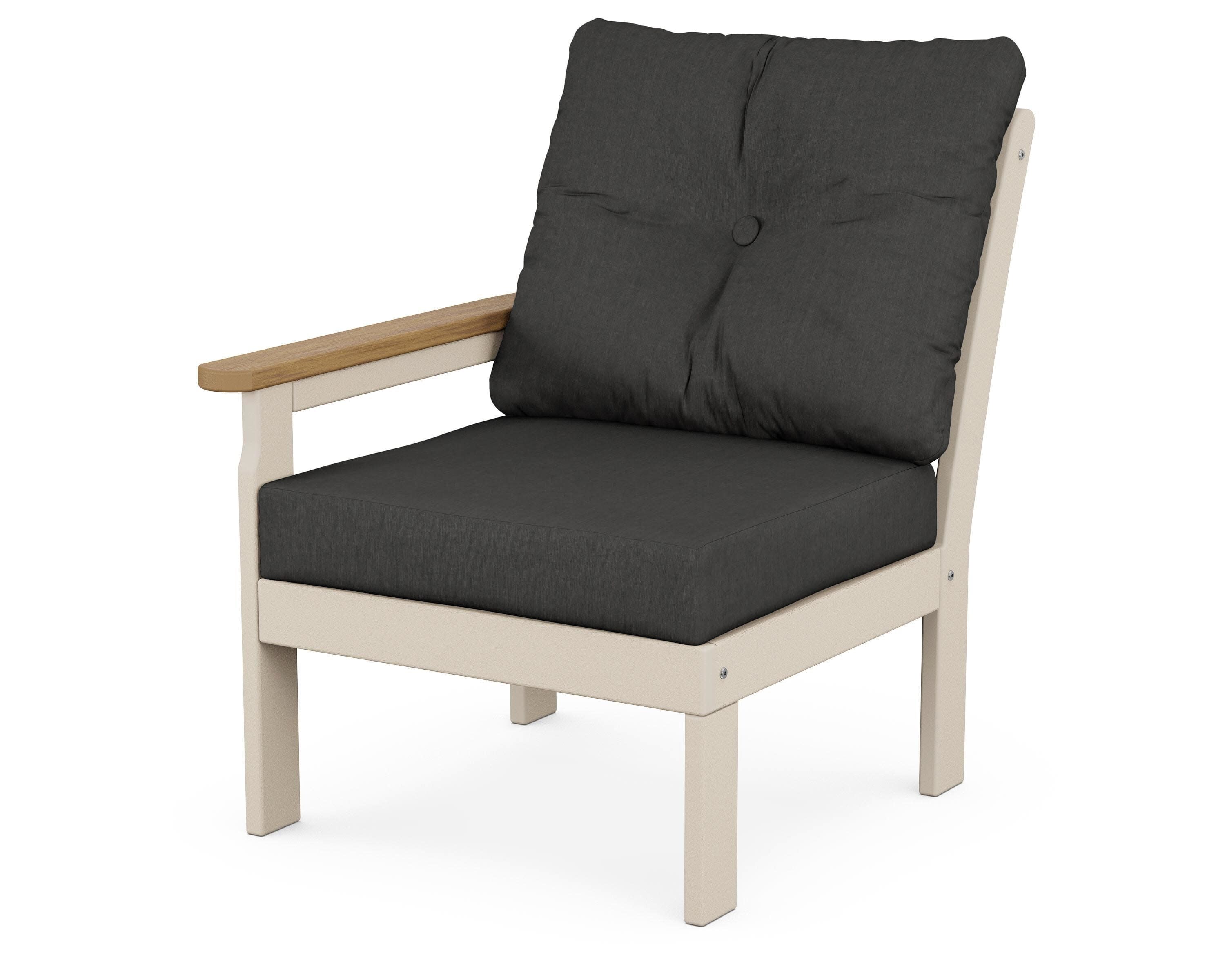 Vineyard Modular Left Arm Chair in Sand / Natural / Spectrum Carbon