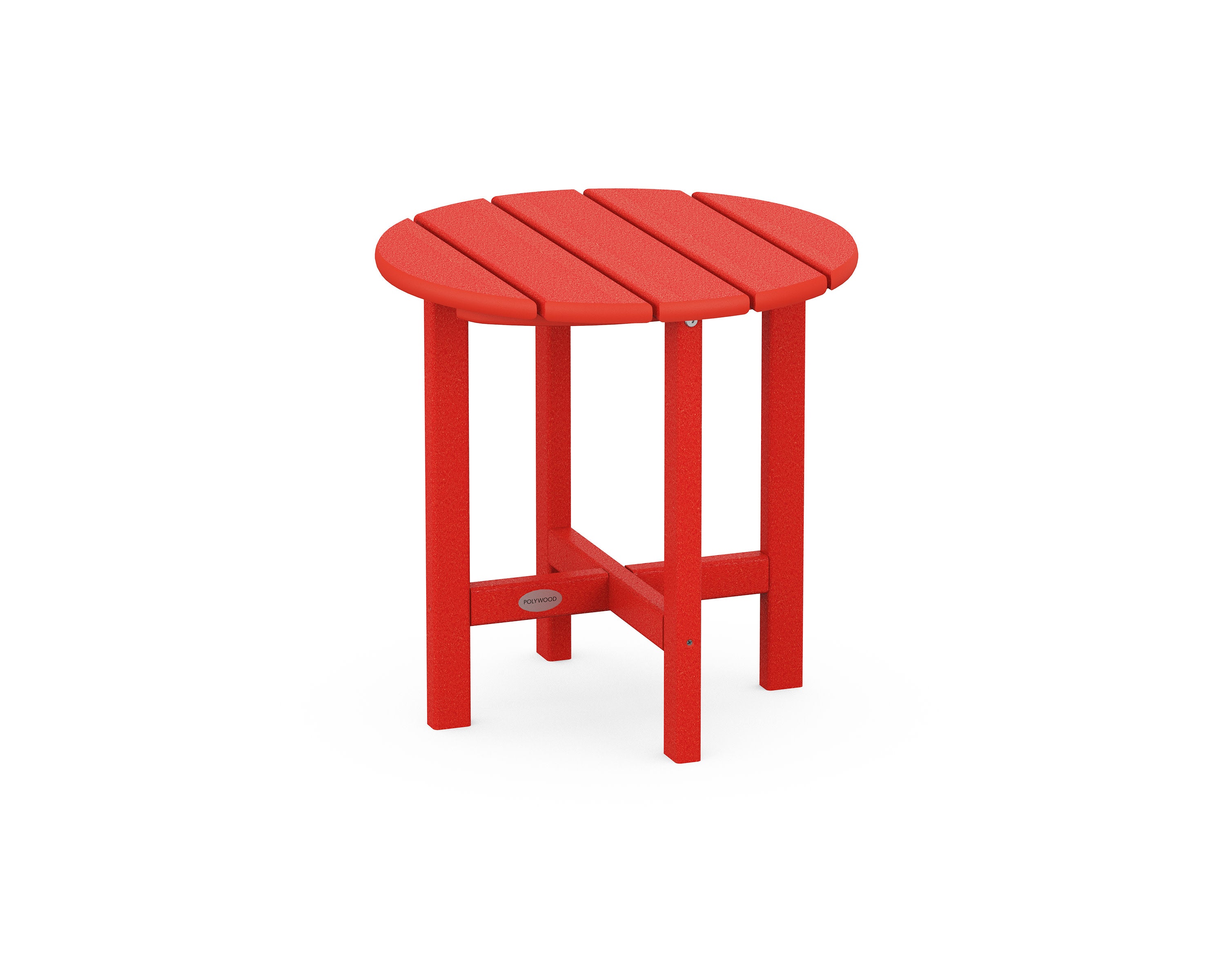Round 18" Side Table in Sunset Red