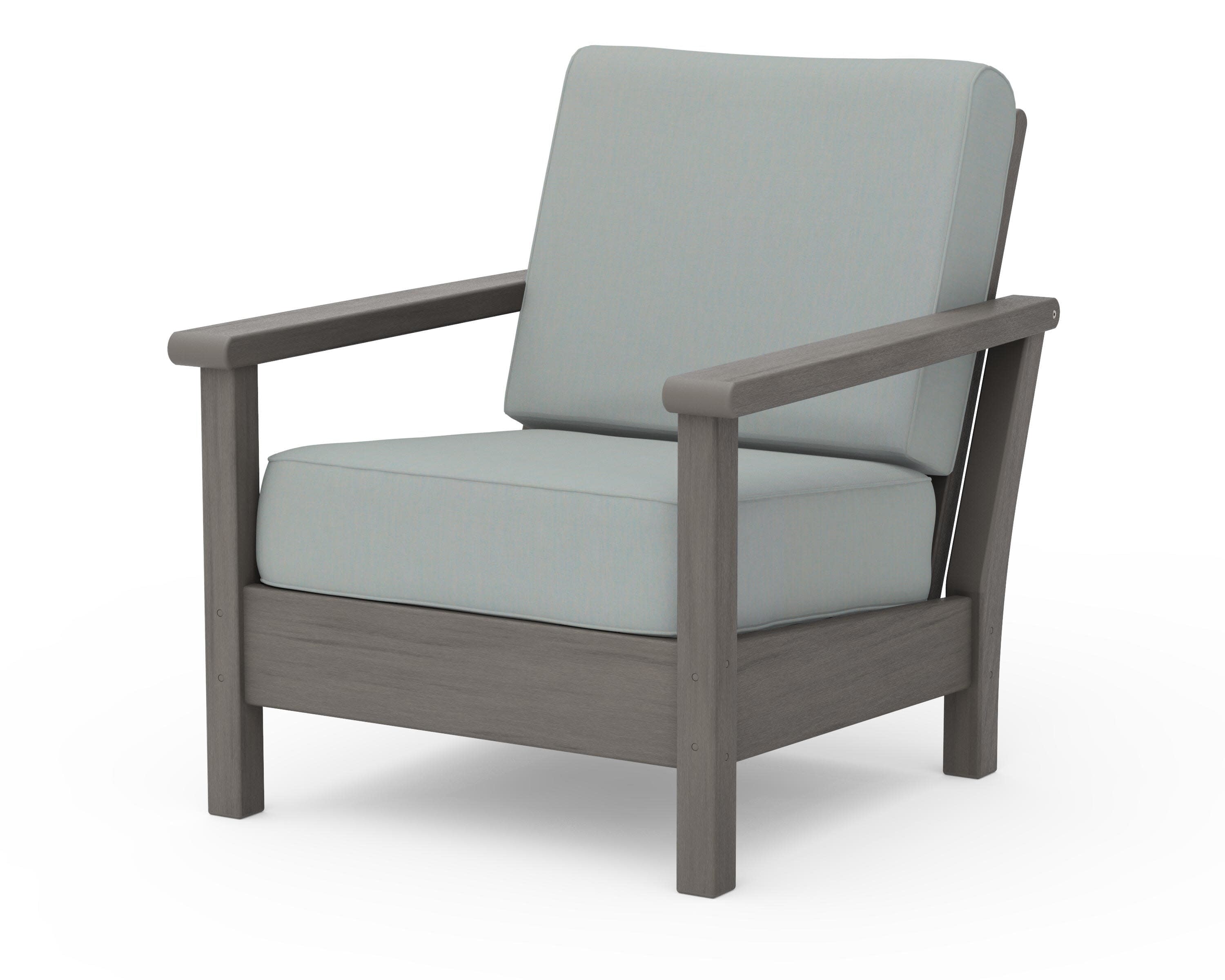 Harbour Deep Seating Chair in Driftwood / Spa