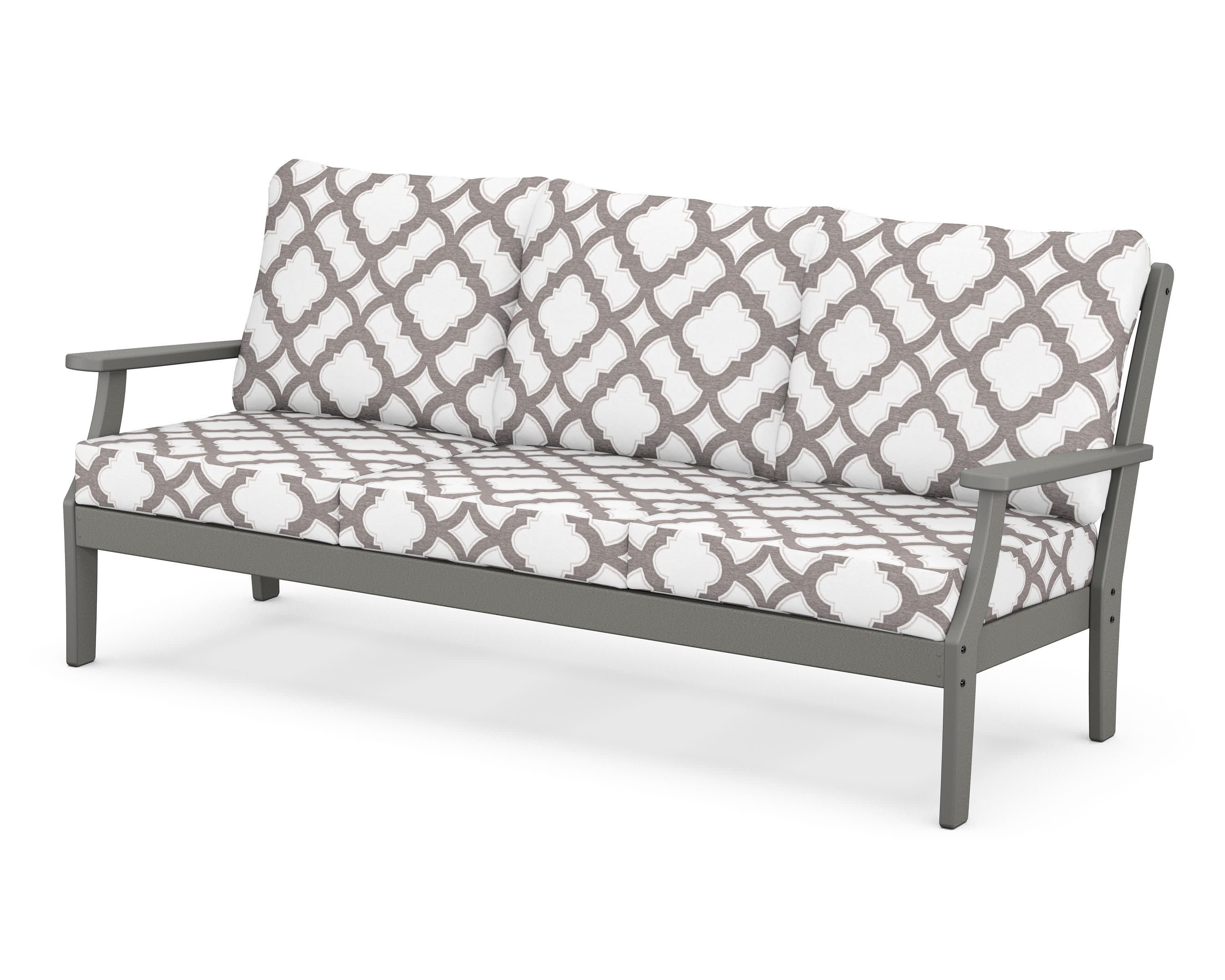 Braxton Deep Seating Sofa in Slate Grey / Trellis Grey Mist