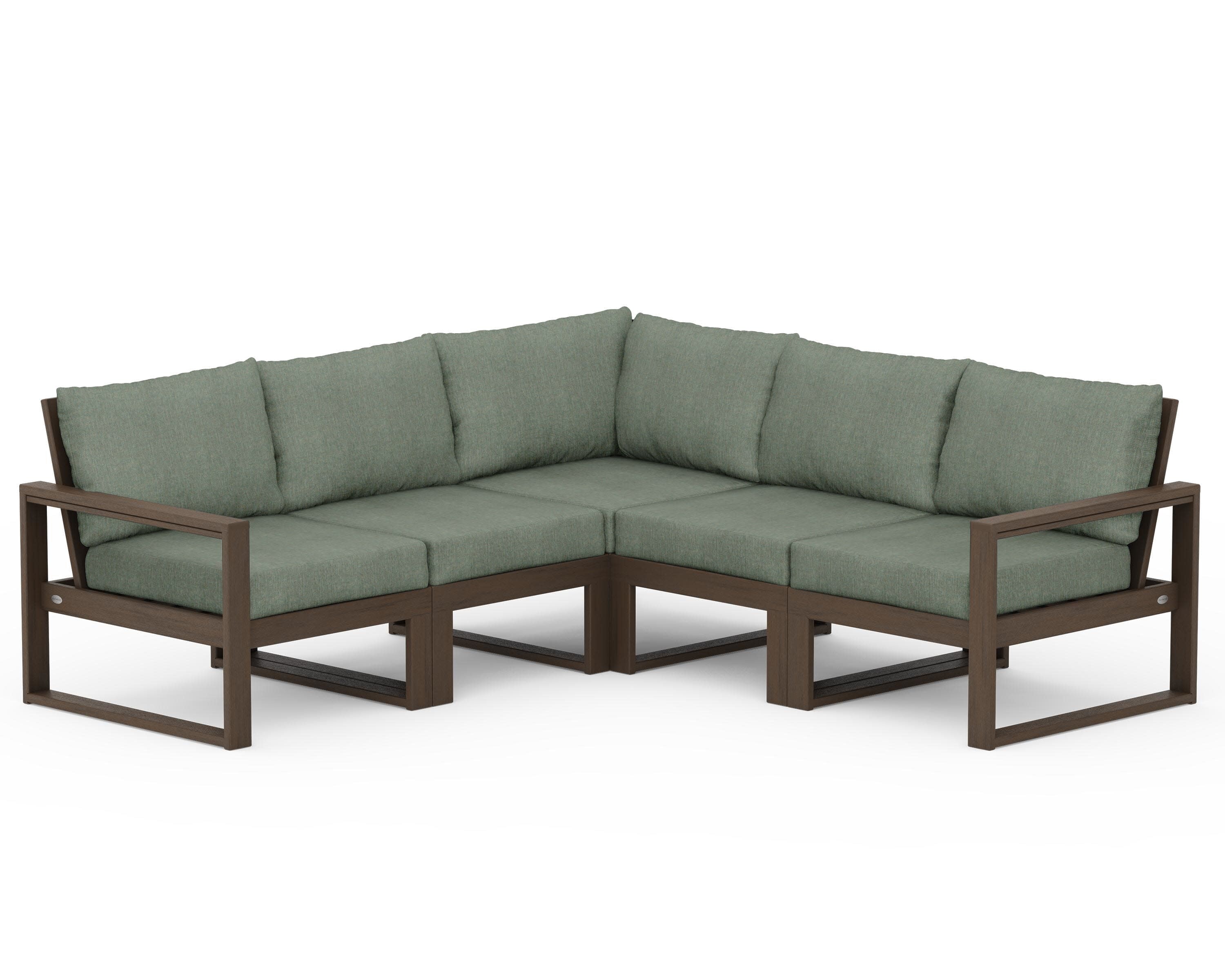 EDGE 5-Piece Modular Deep Seating Set in Kona / Cast Sage