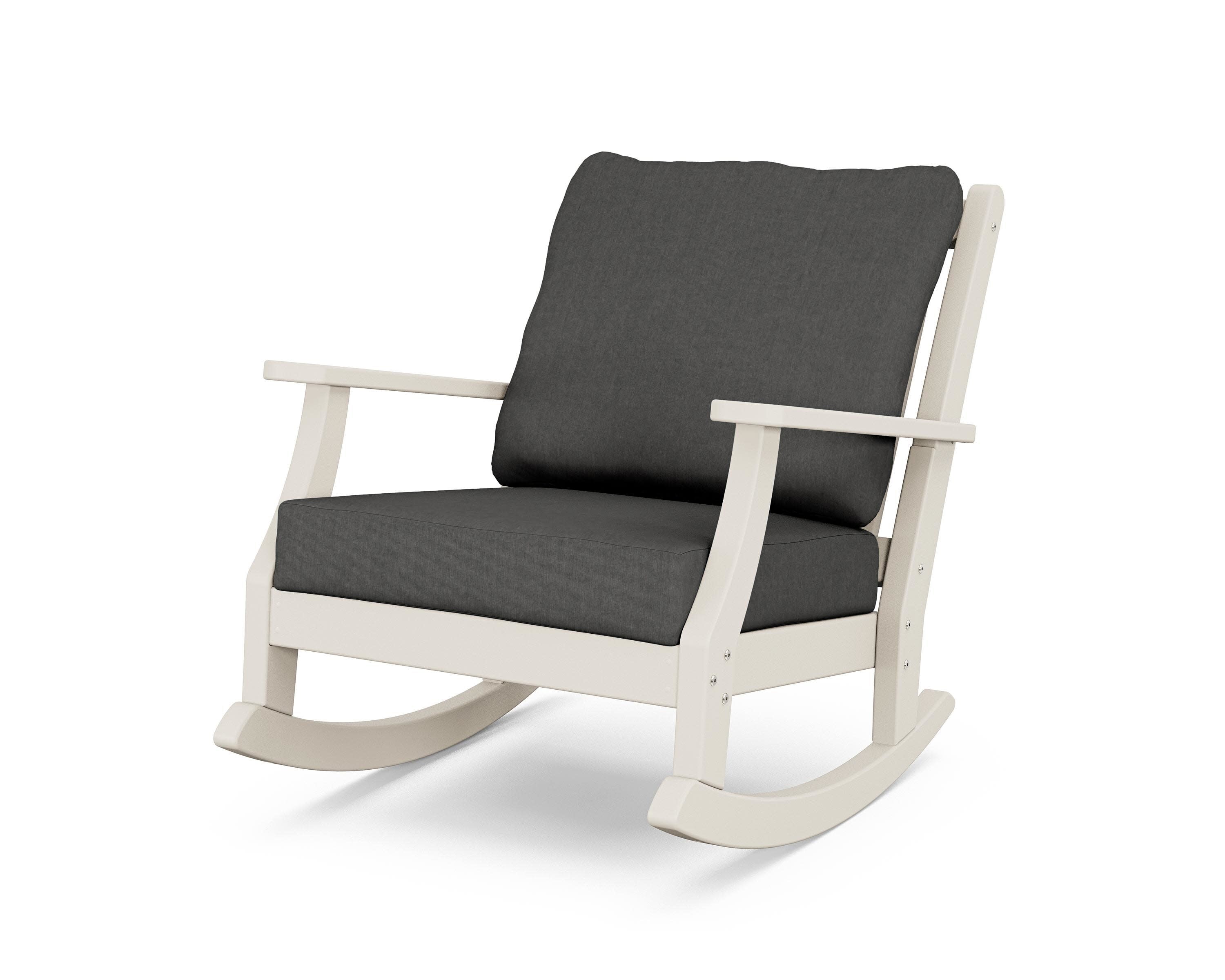 Wovendale Deep Seating Rocking Chair in Sand / Spectrum Carbon