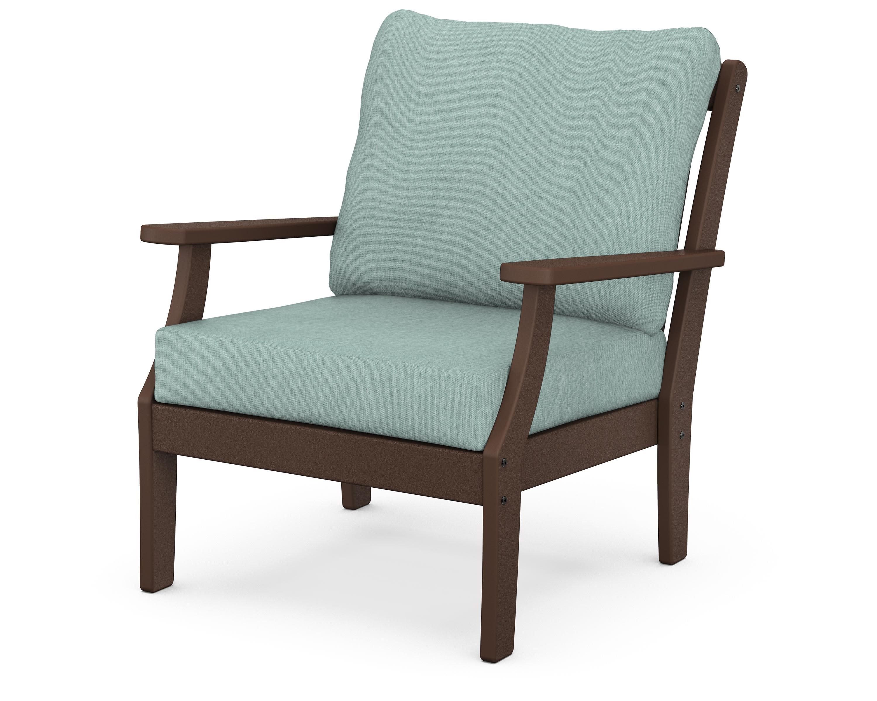 Braxton Deep Seating Chair in Mahogany / Glacier Spa