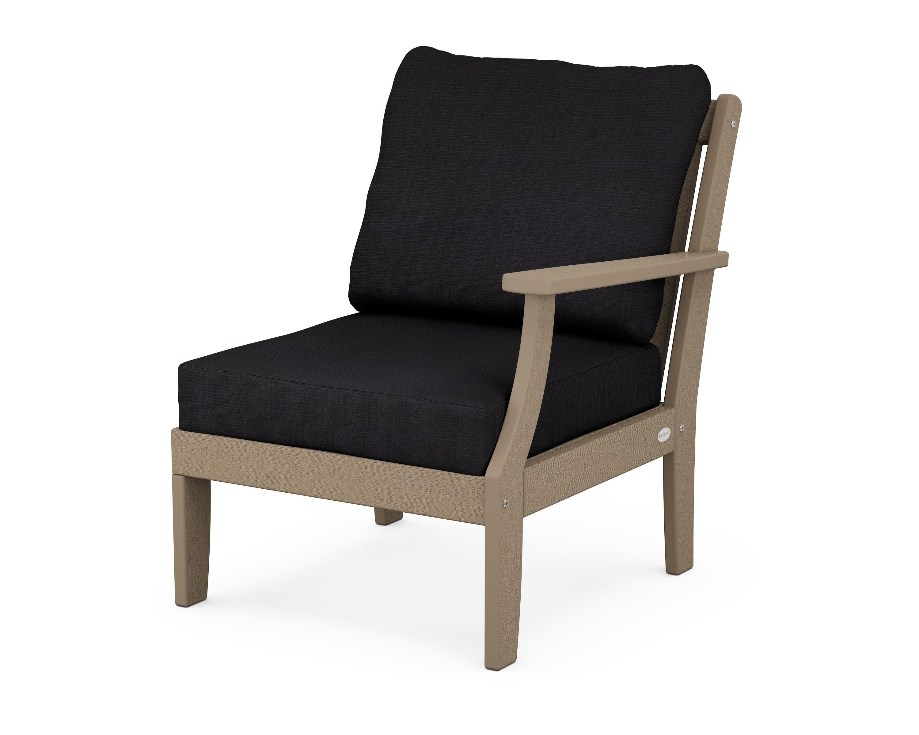Braxton Modular Right Arm Chair in Vintage Sahara / Midnight Linen