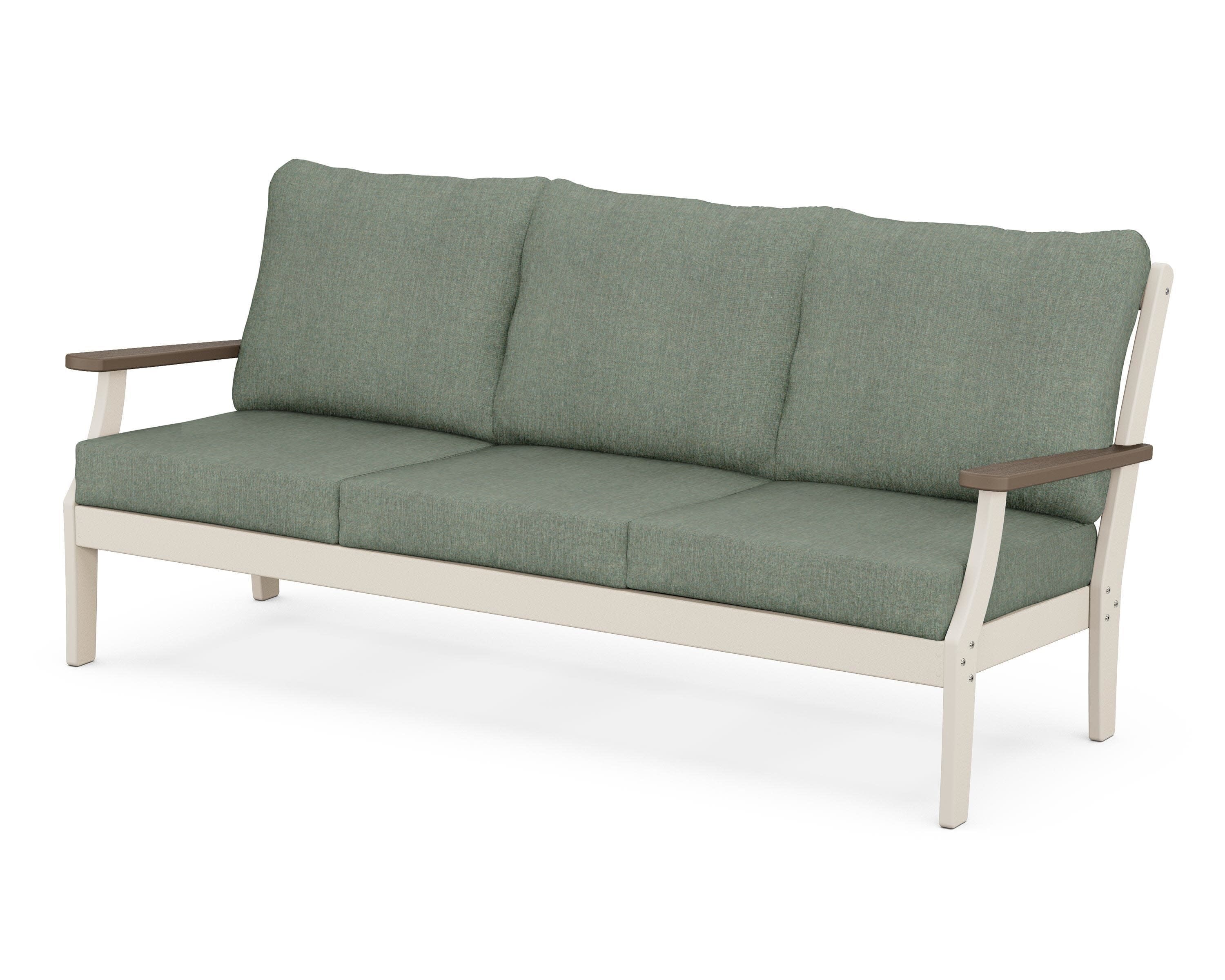 Braxton Deep Seating Sofa in Sand / Kona / Cast Sage