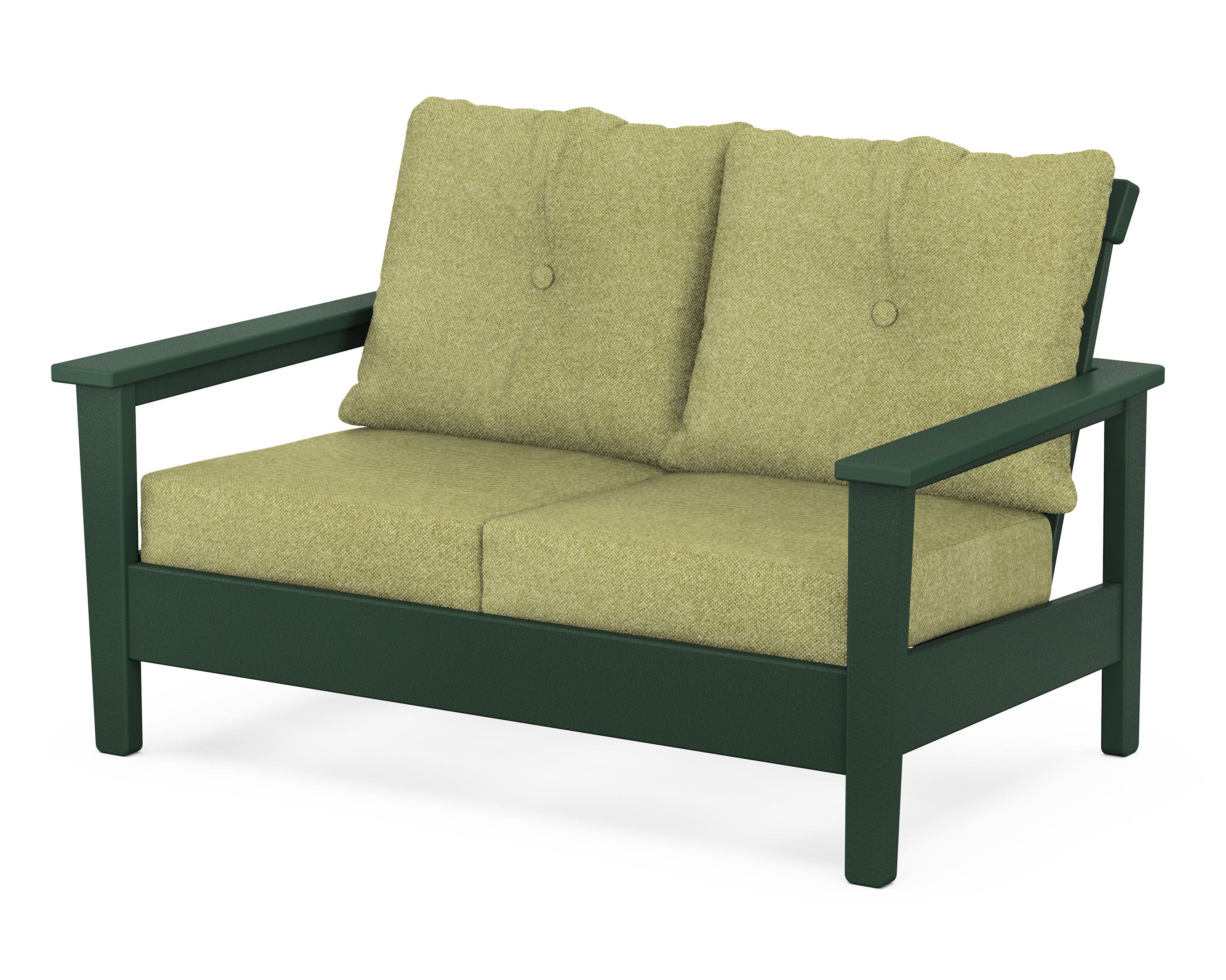 Prescott Deep Seating Loveseat in Green / Chartreuse Boucle