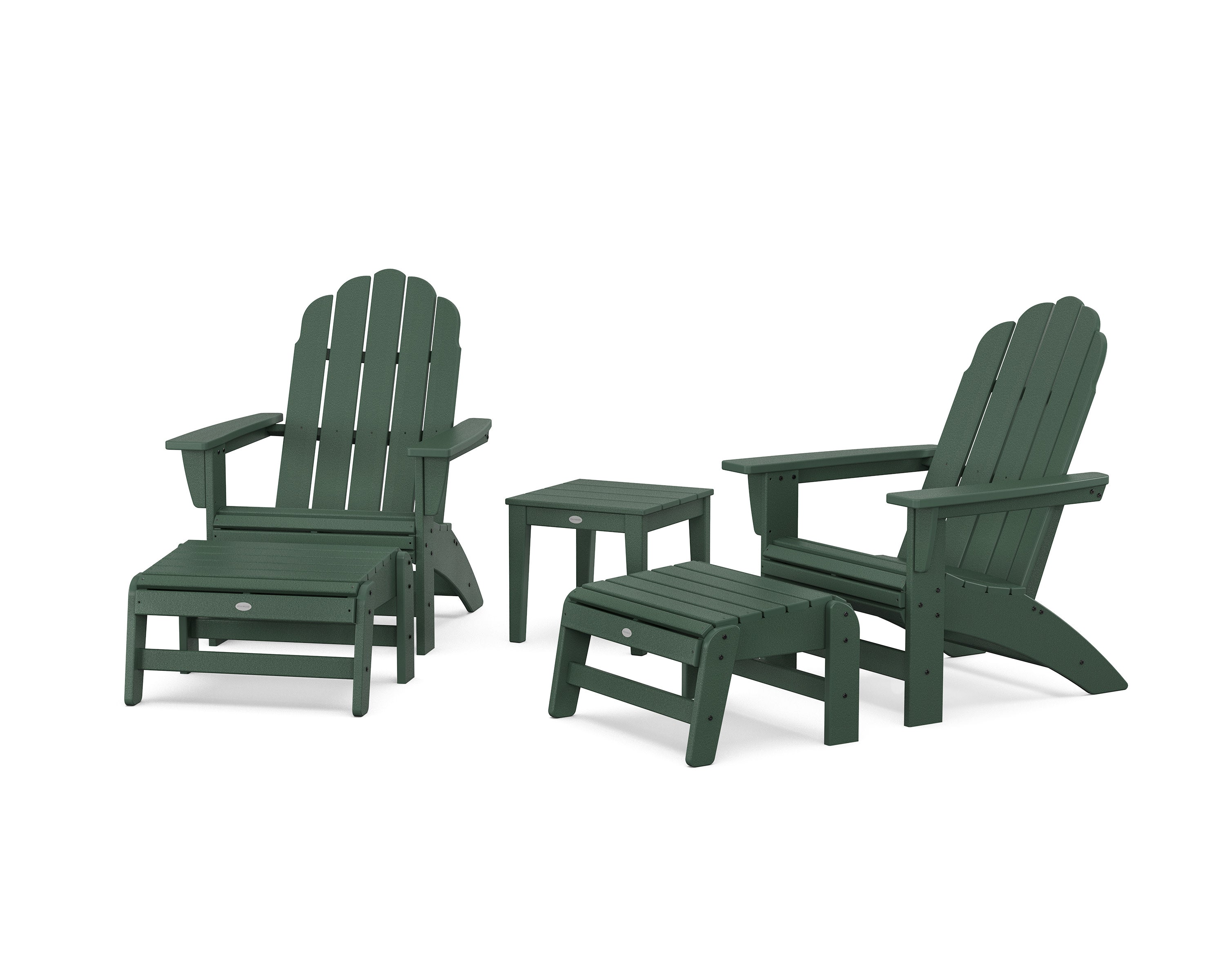 5-Piece Vineyard Grand Adirondack Set in Green