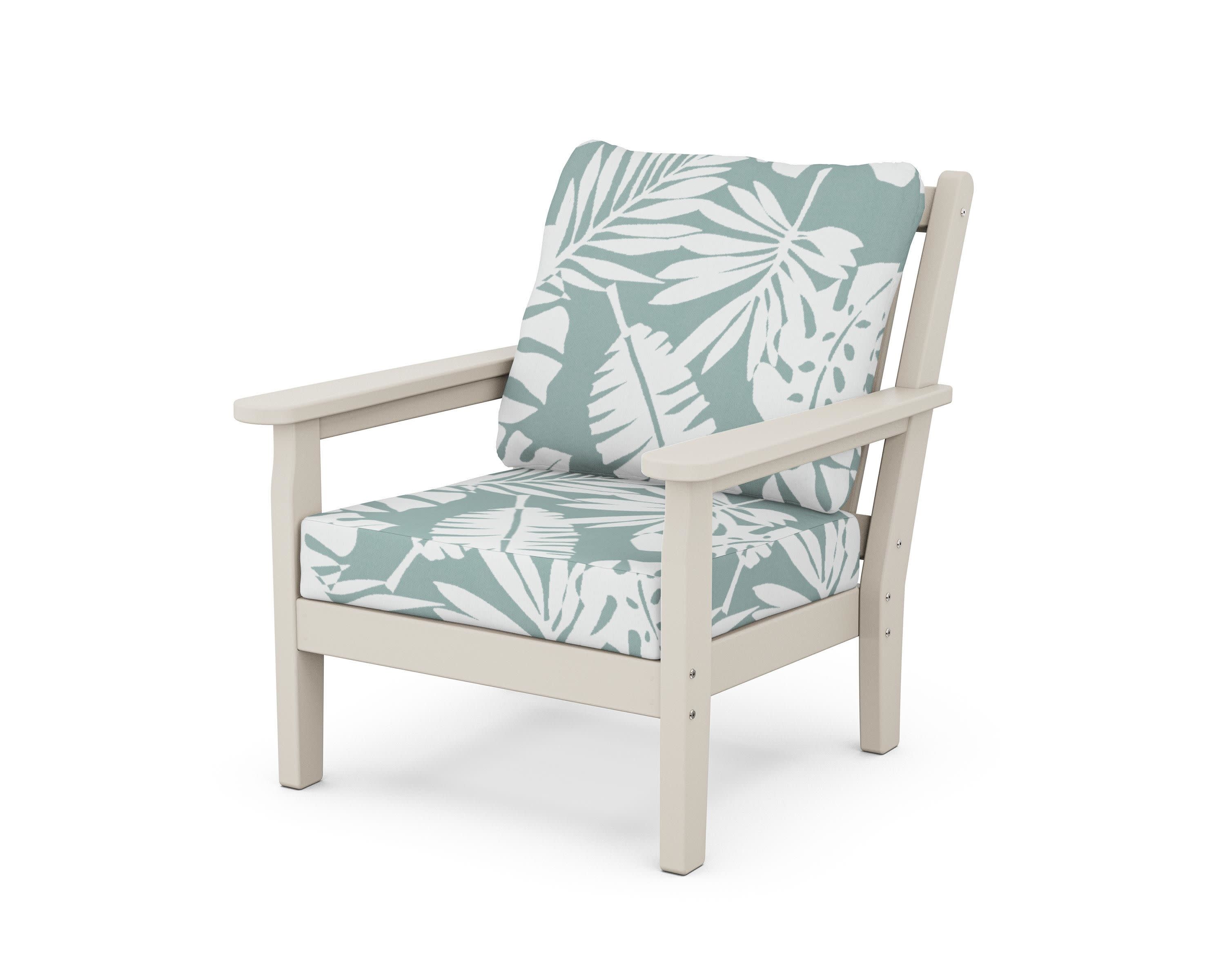 Chippendale Deep Seating Chair in Sand / Leaf Glacier Spa