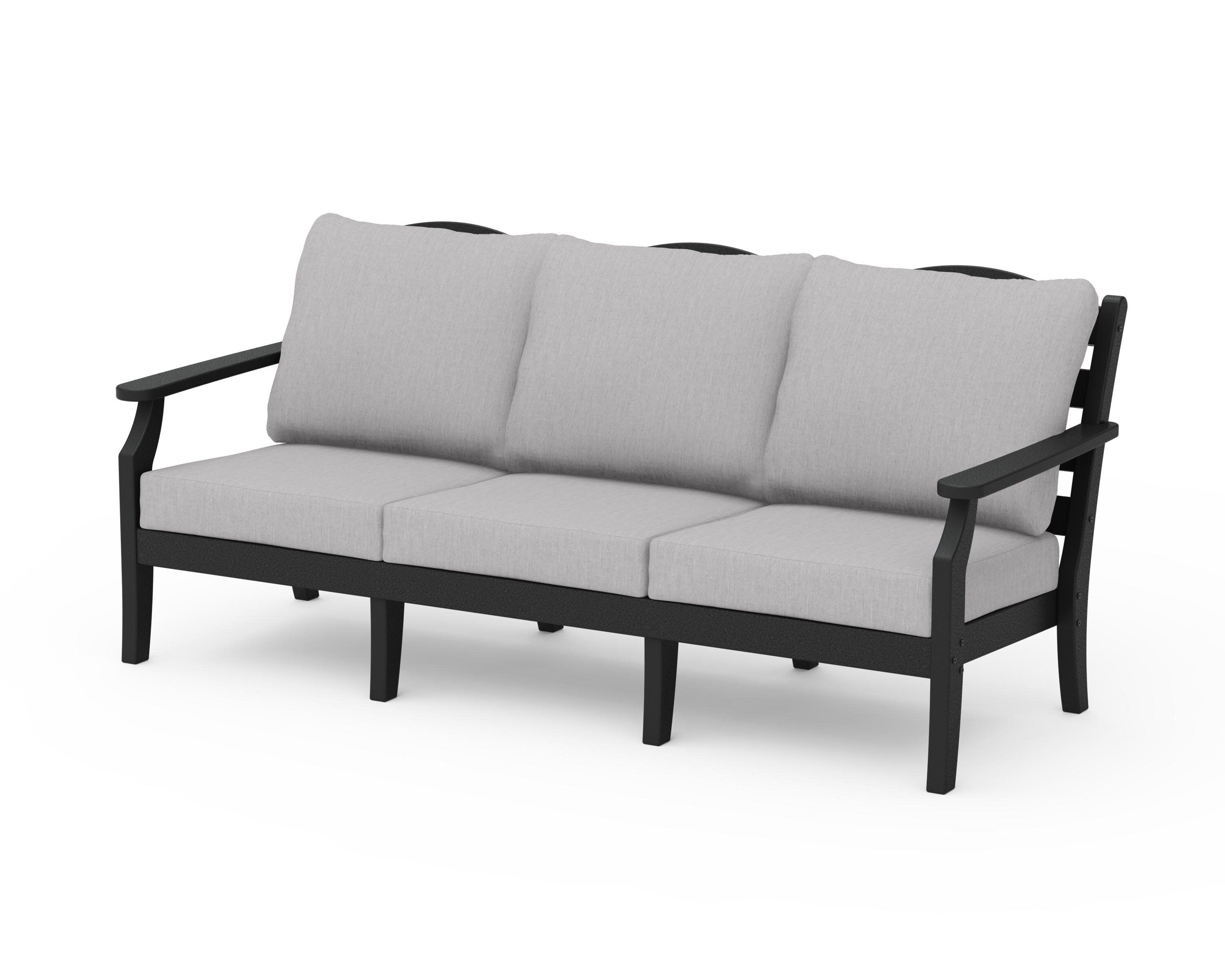 Savannah Deep Seating Sofa in Black / Granite