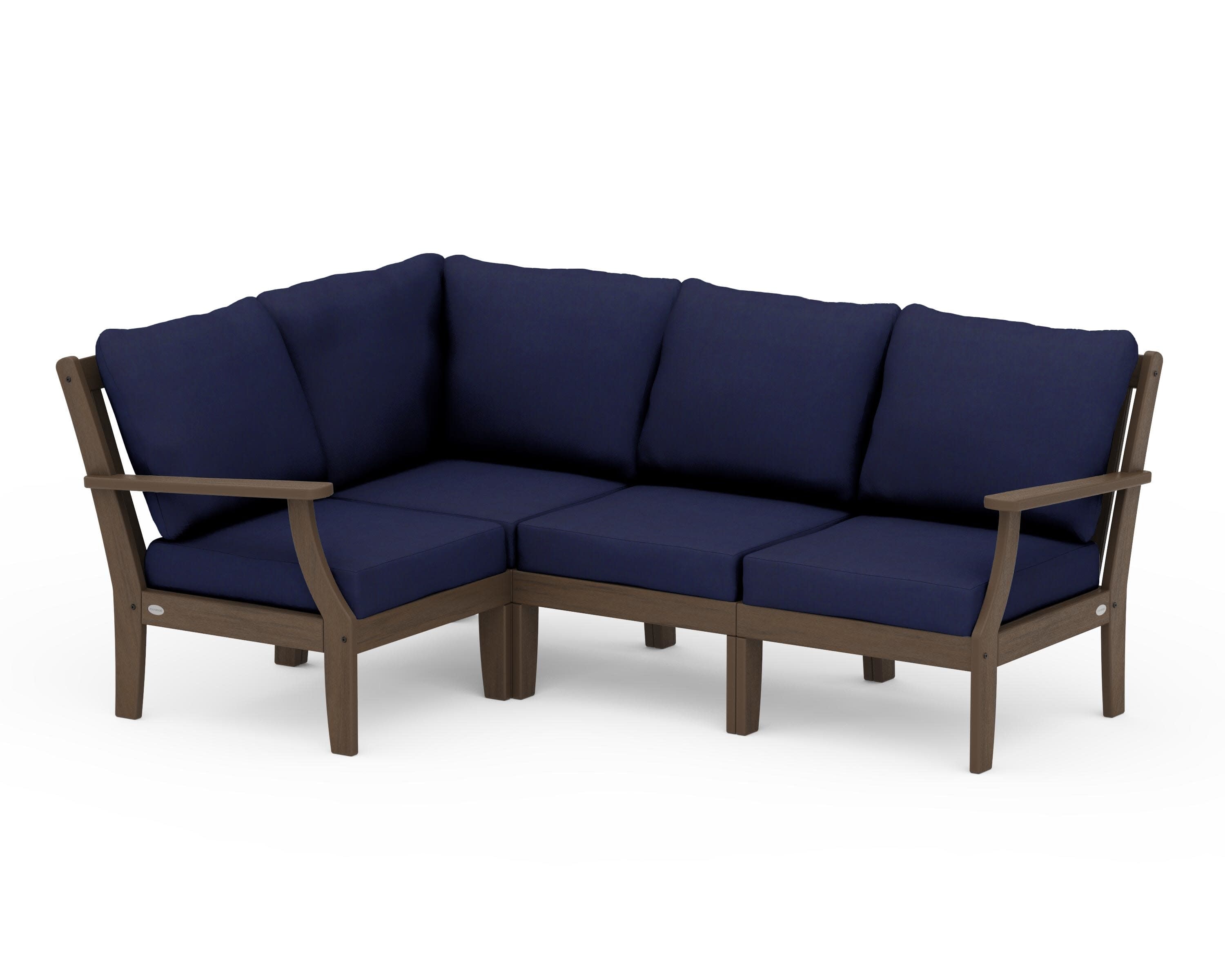 Braxton Modular 4-Piece Deep Seating Set in Kona / Navy