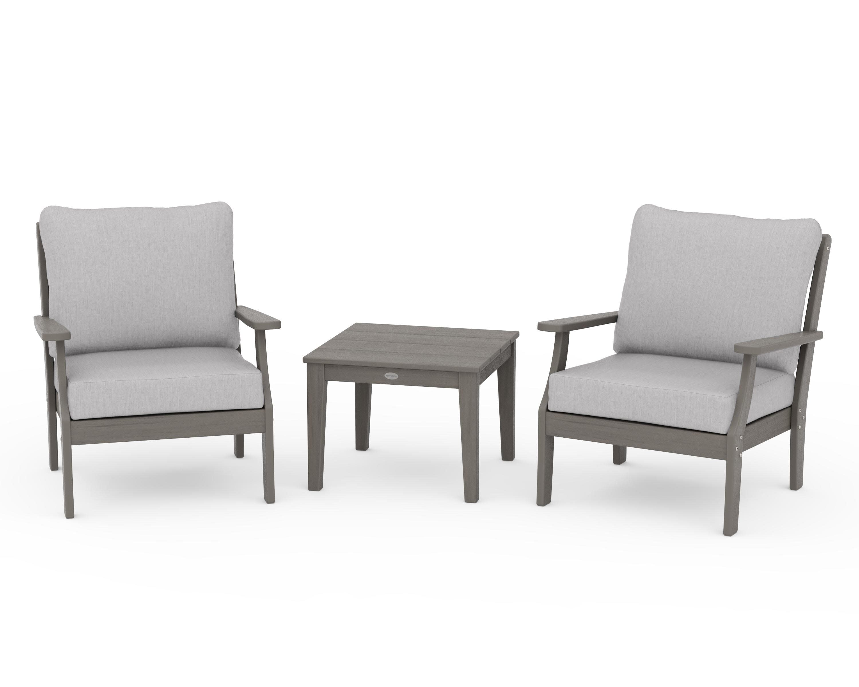 Braxton 3-Piece Deep Seating Set in Driftwood / Granite