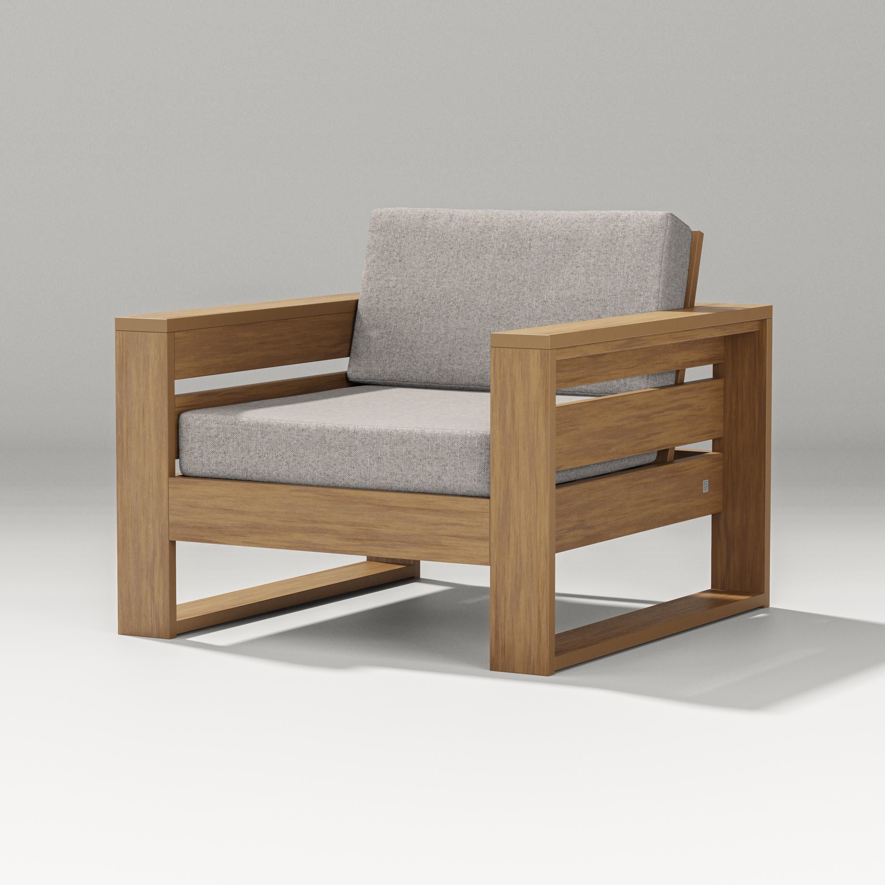Latitude Lounge Chair in Natural / Weathered Tweed