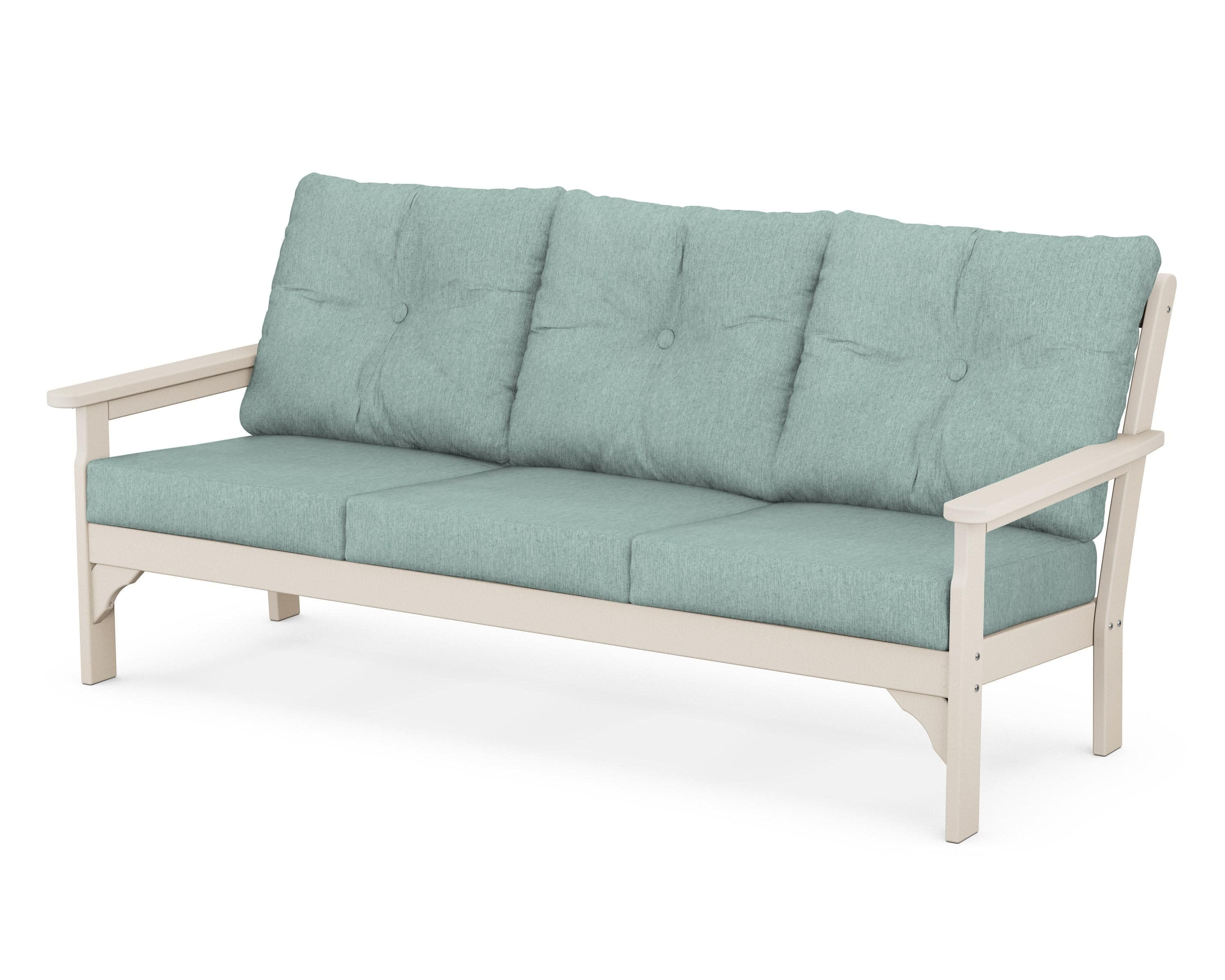 Vineyard Deep Seating Sofa in Sand / Glacier Spa