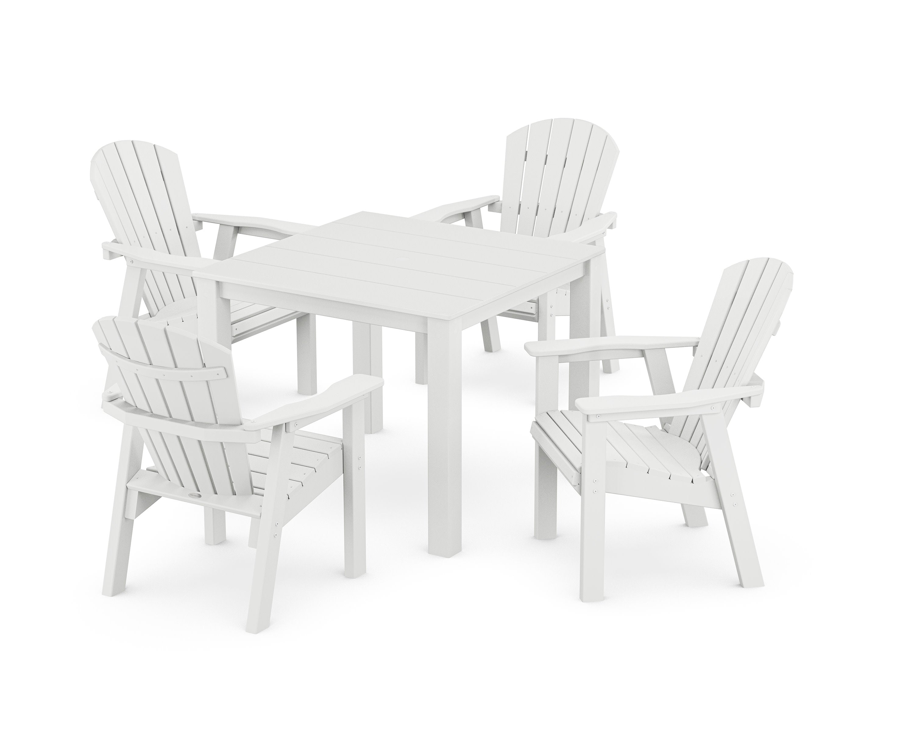 Seashell Coast 5-Piece Parsons Dining Set in White