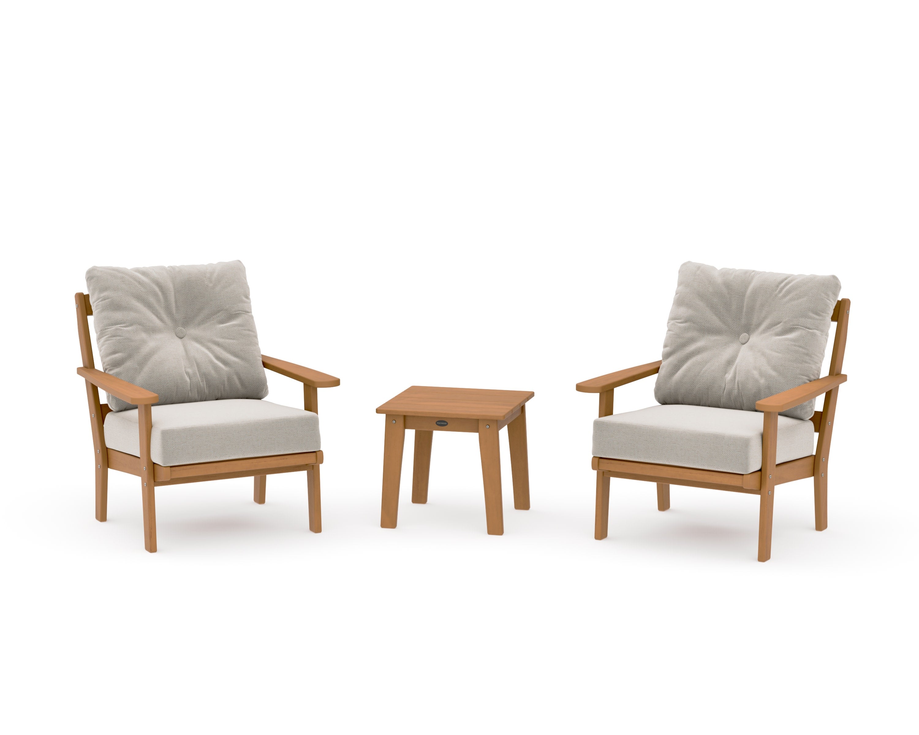 Mission 3-Piece Deep Seating Set in Natural / Dune Burlap