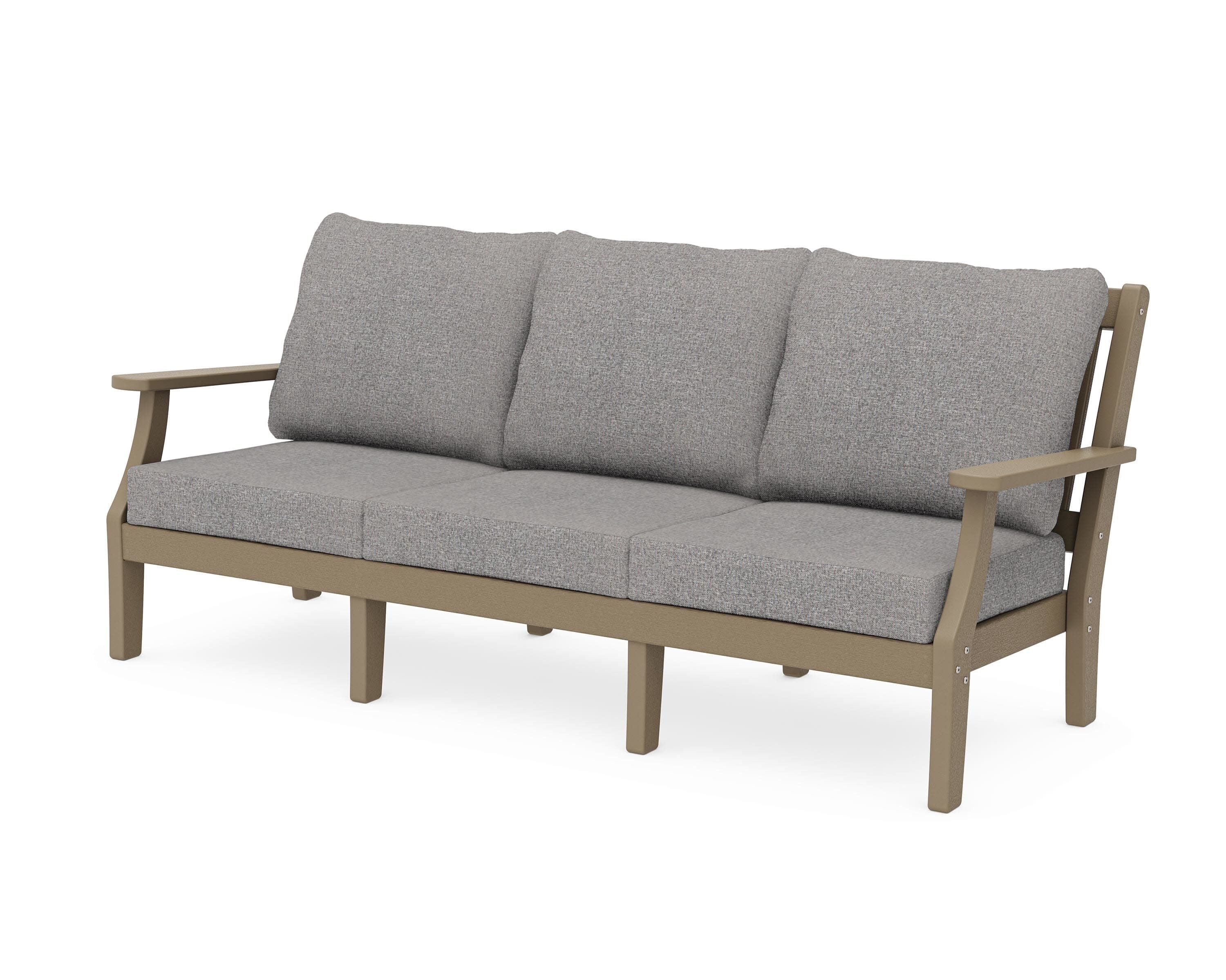 Chinoiserie Deep Seating Sofa in Vintage Sahara / Grey Mist