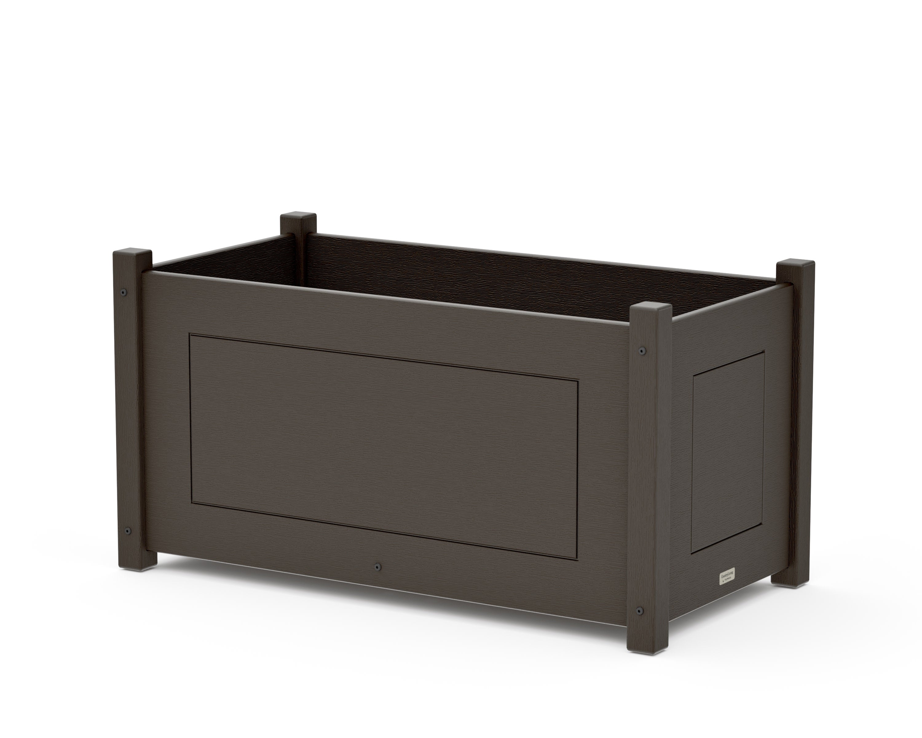 Country Living Large Rectangle Double Planter Box in Vintage Coffee