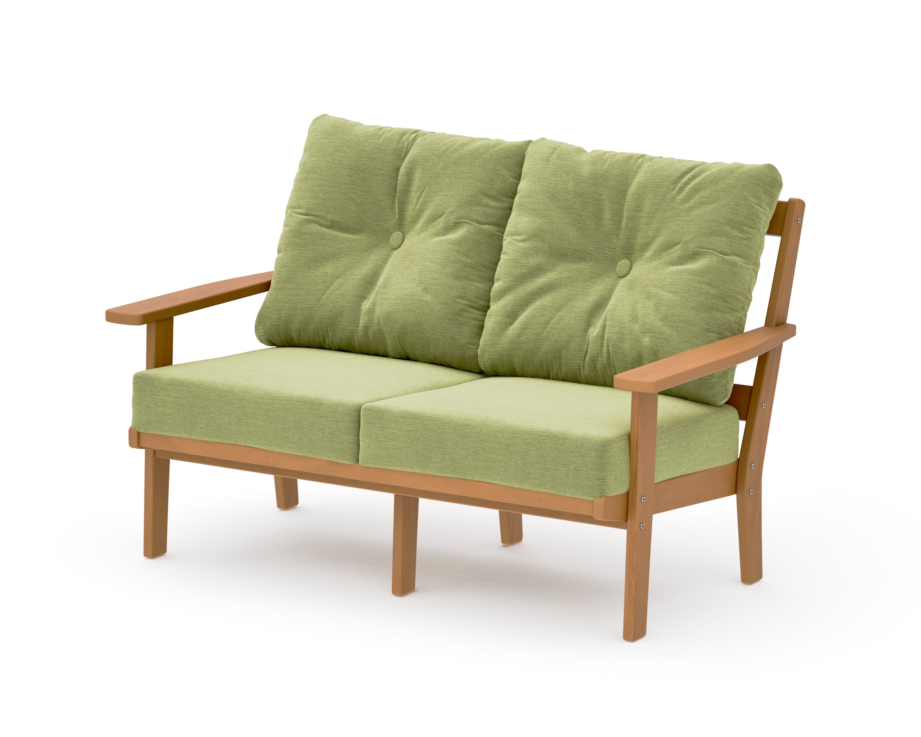 Oxford Deep SeatingLoveseat in Natural / Chartreuse Boucle