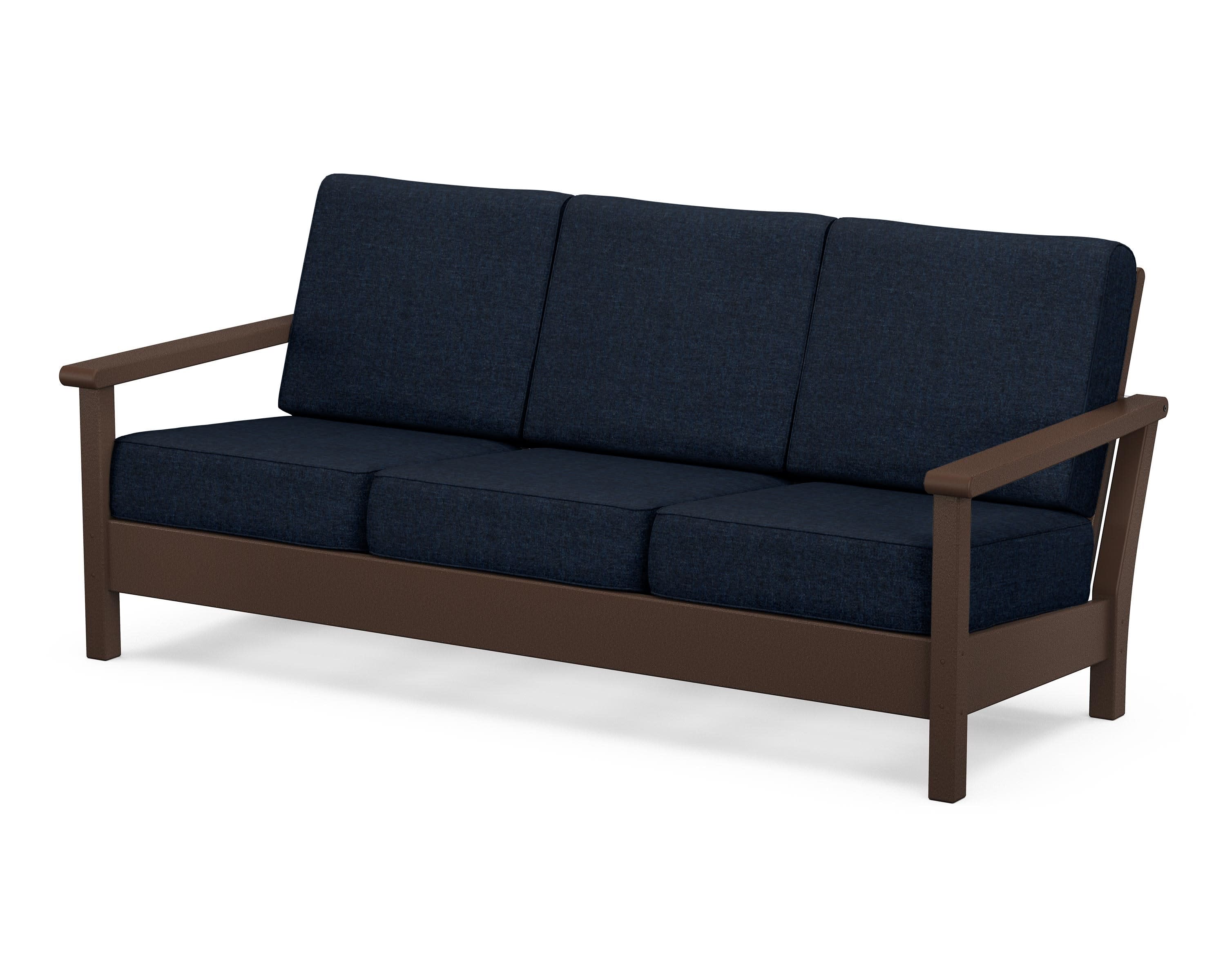 Harbour Deep Seating Sofa in Mahogany / Marine Indigo