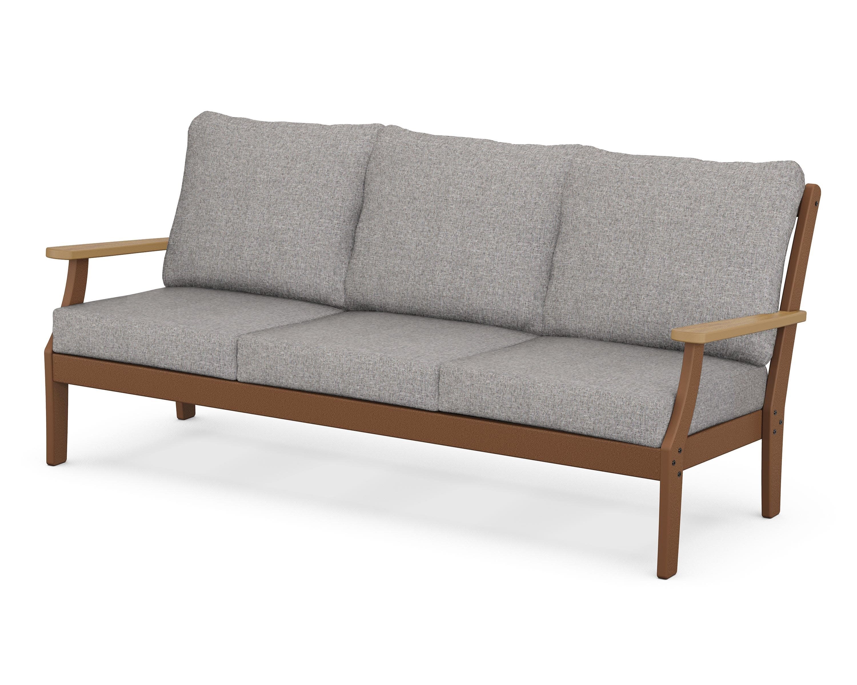 Braxton Deep Seating Sofa in Teak / Natural / Grey Mist