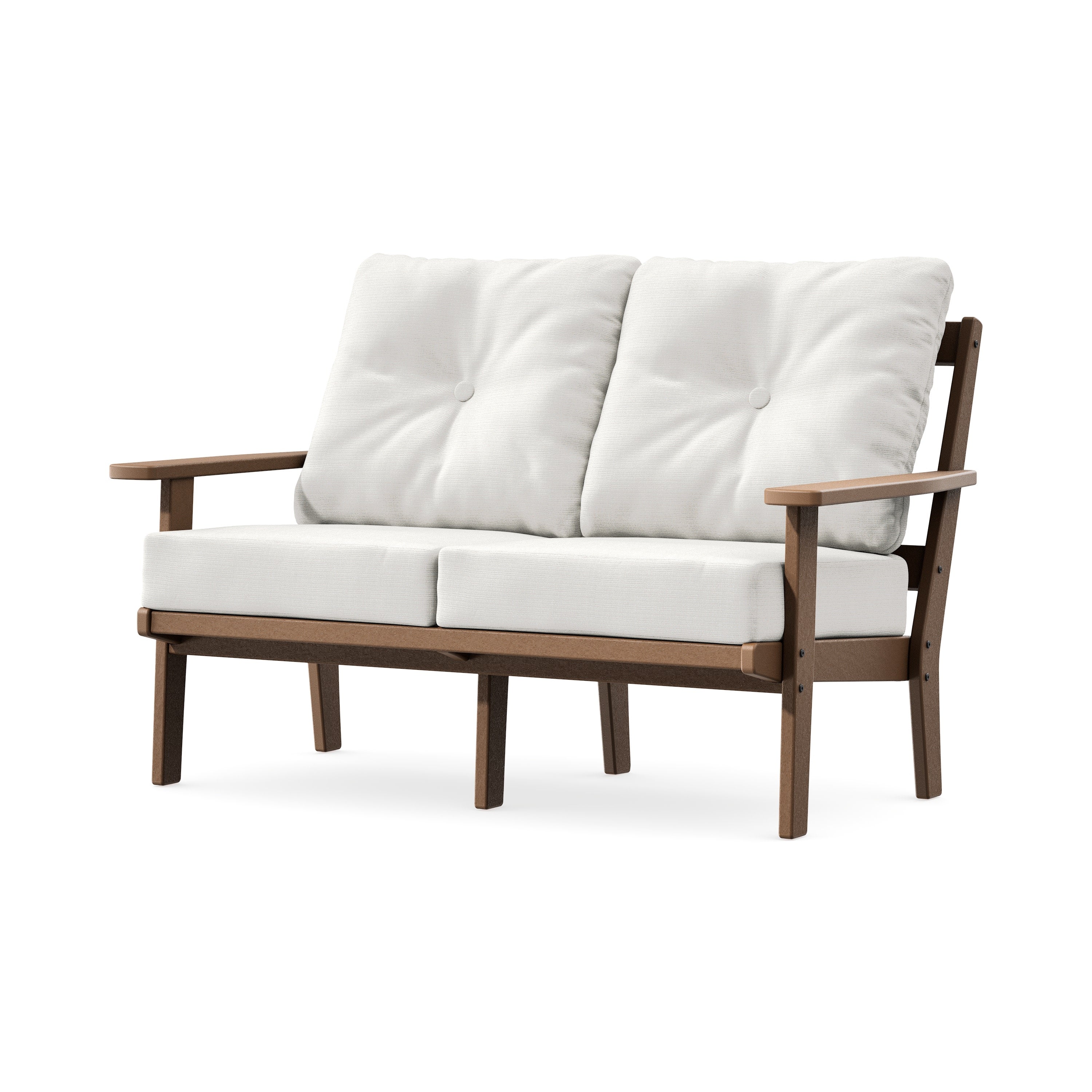 Oxford Deep SeatingLoveseat in Teak / Natural Linen