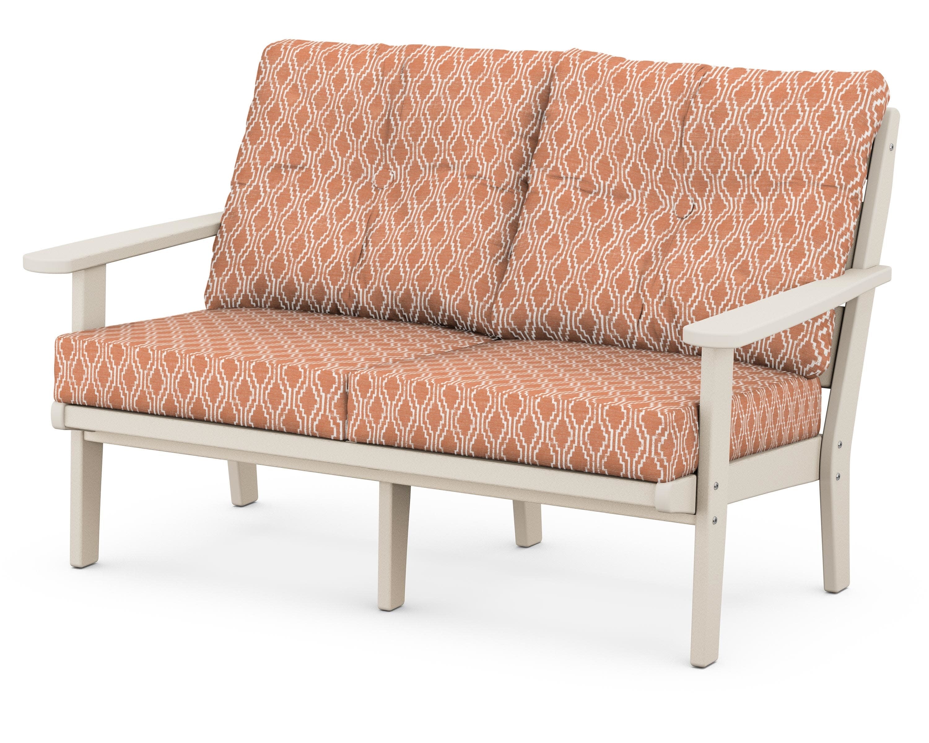 Lakeside Deep Seating Loveseat in Sand / Solve Clay