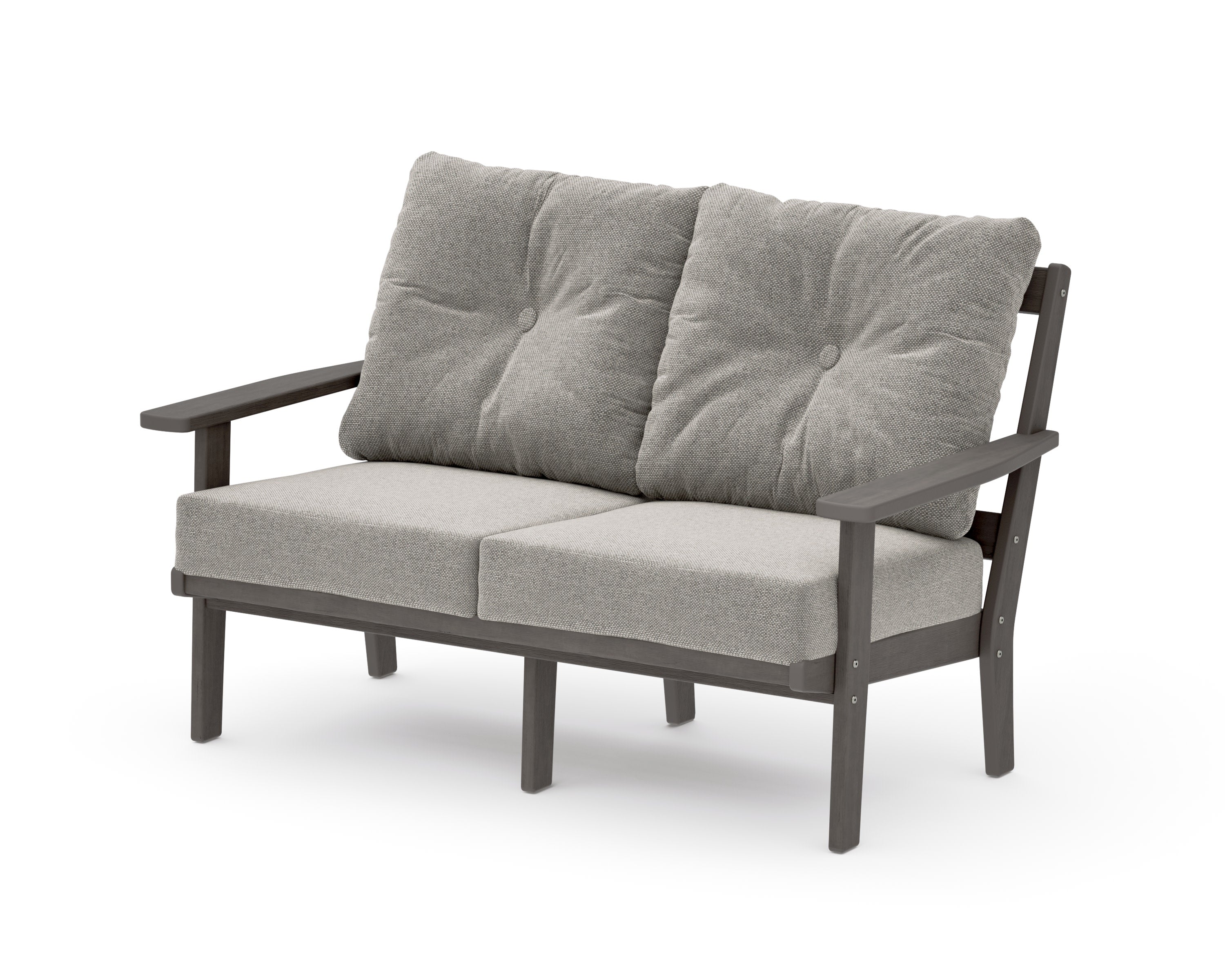 Oxford Deep SeatingLoveseat in Driftwood / Weathered Tweed