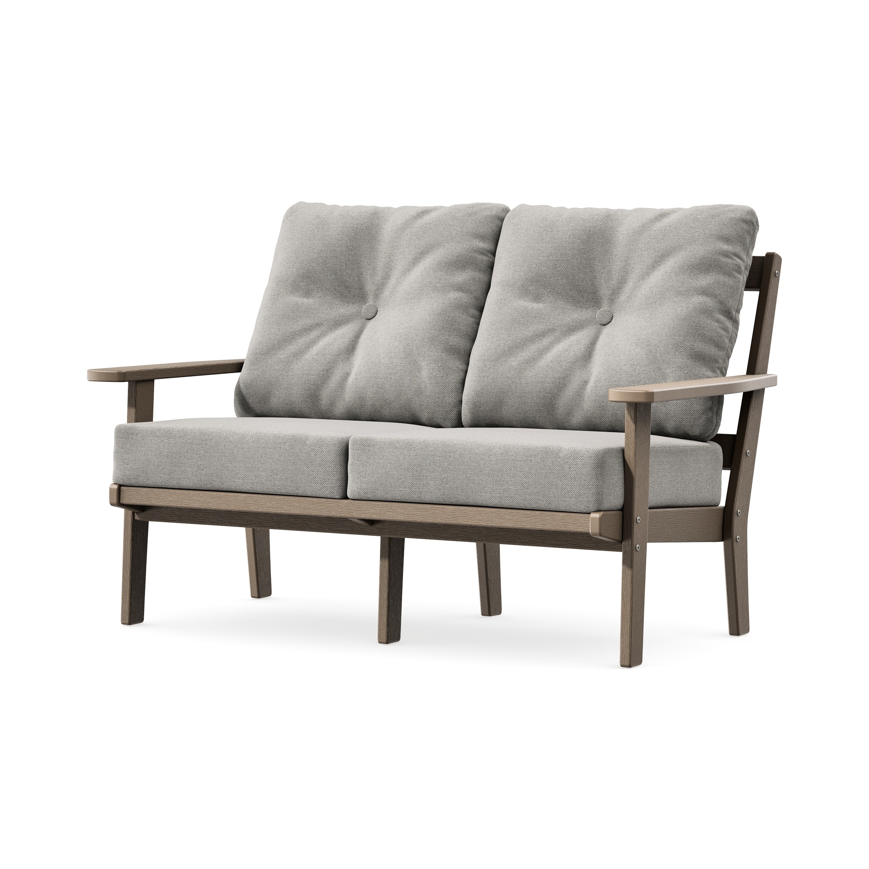 Prairie Deep SeatingLoveseat in Vintage Sahara / Weathered Tweed