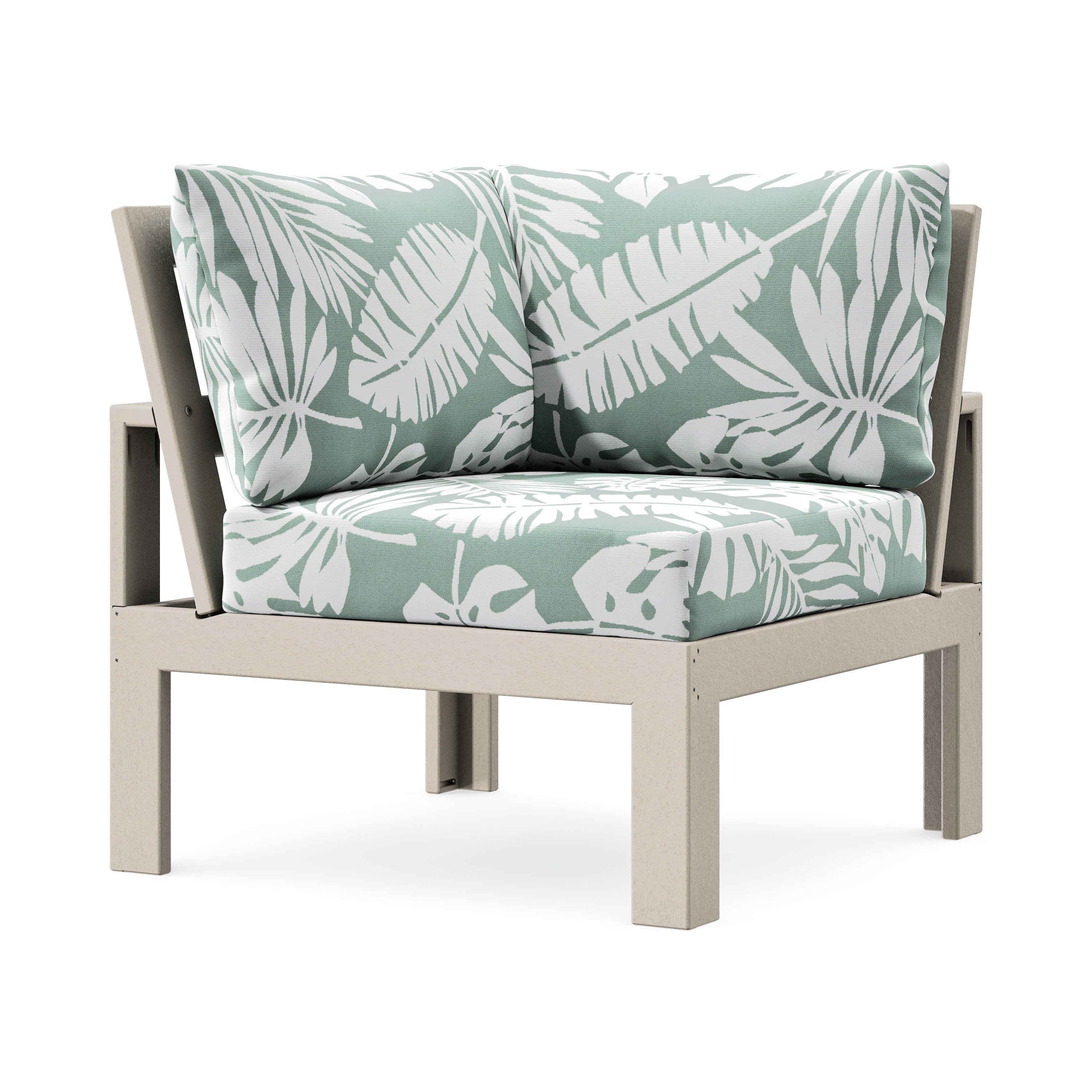 Modular Corner Chair in Sand / Leaf Glacier Spa