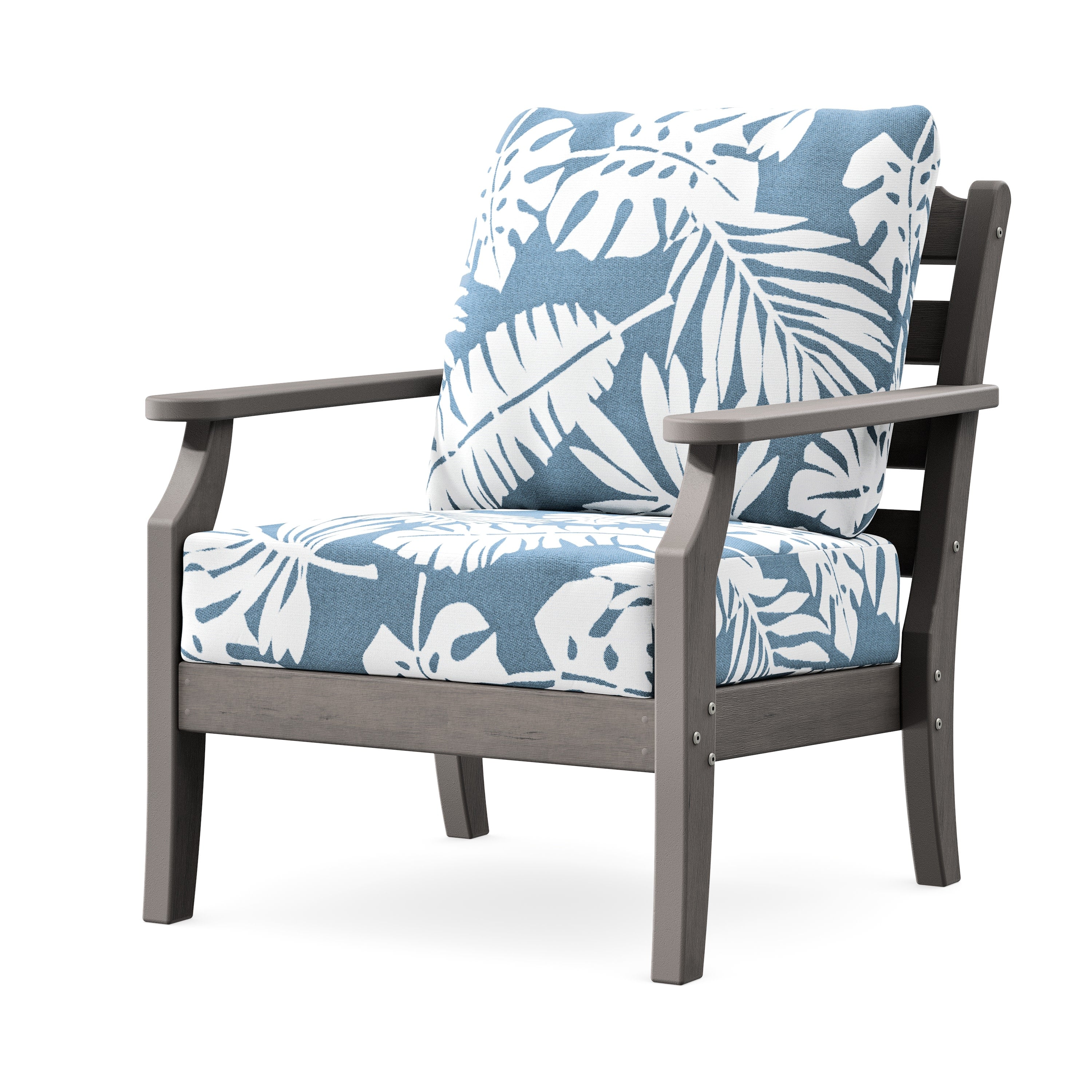 Savannah Deep Seating Chair in Driftwood / Leaf Sky Blue