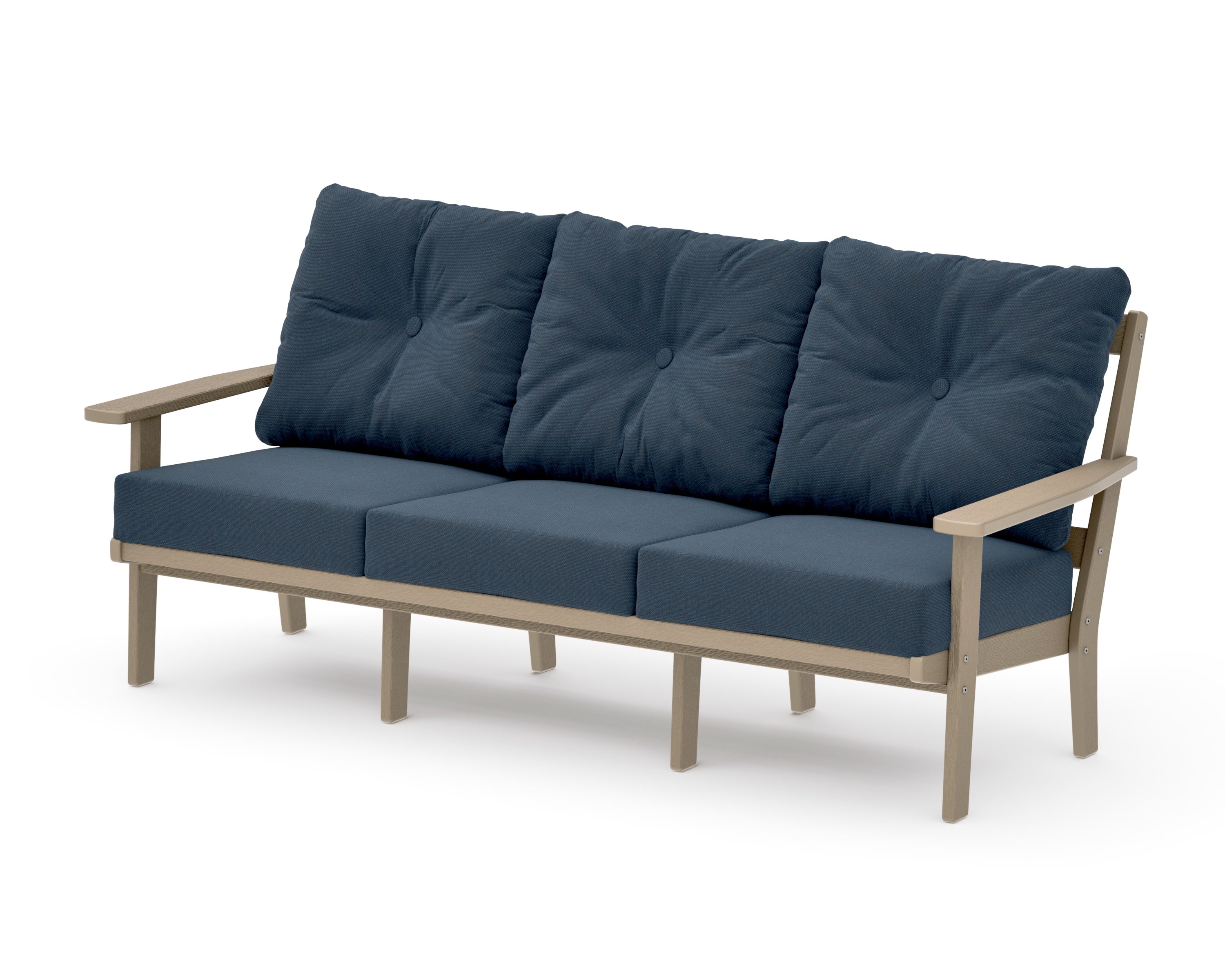 Oxford Deep Seating Sofa in Vintage Sahara / Marine Indigo