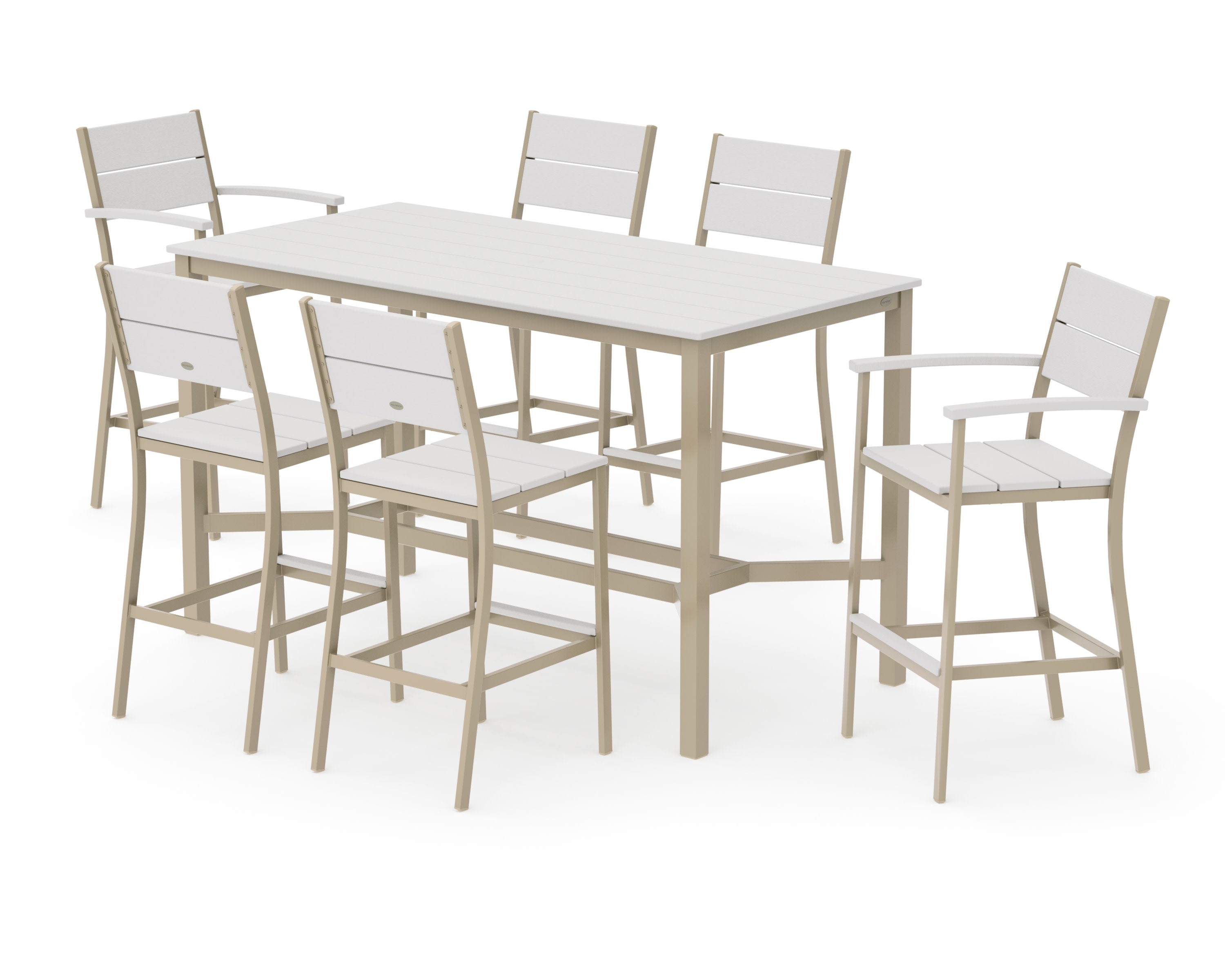 Main Street 7-Piece Bar Set in Sand / Vintage White