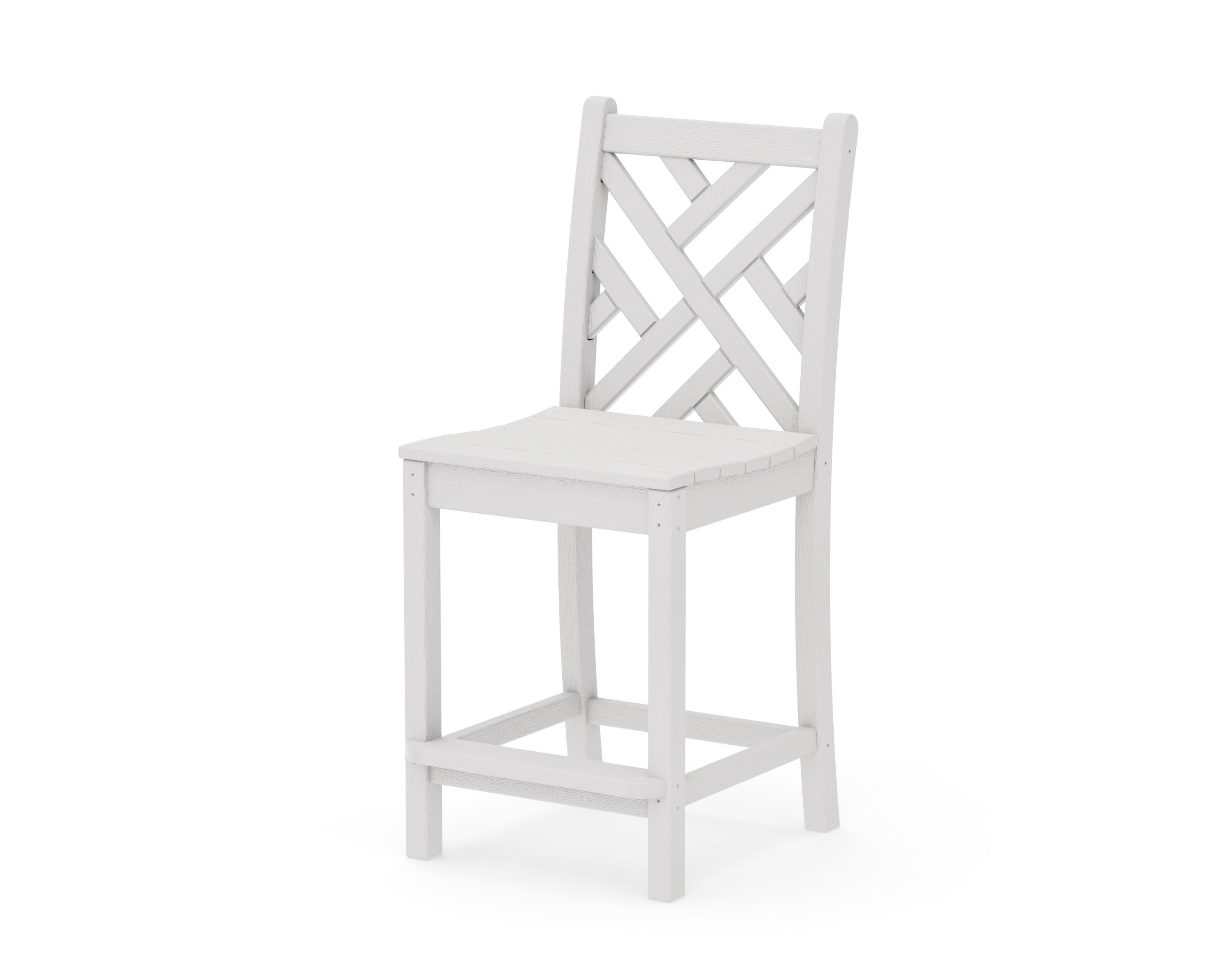 Chippendale Counter Side Chair in Vintage White