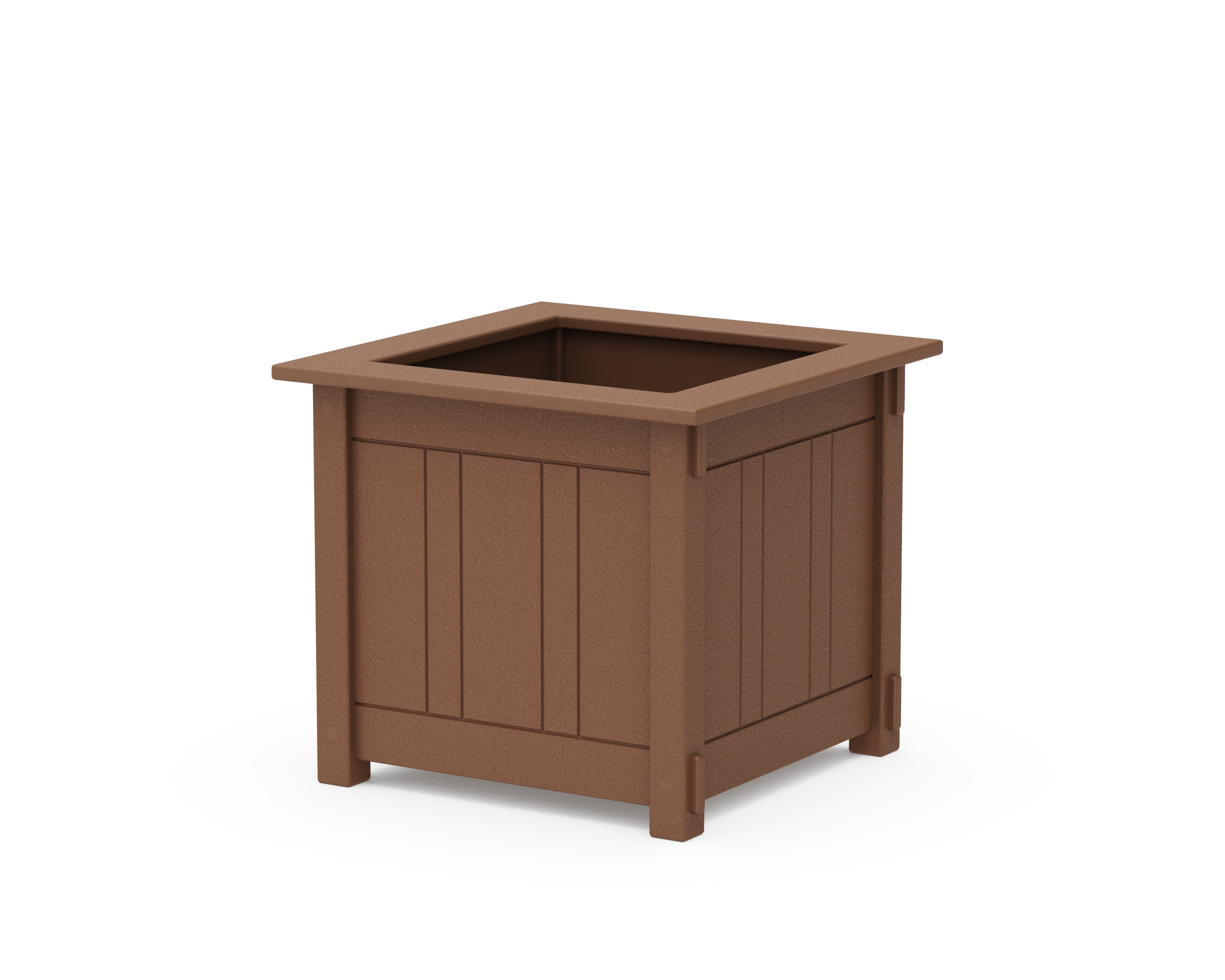 Acadia Large Square Planter Box in Teak