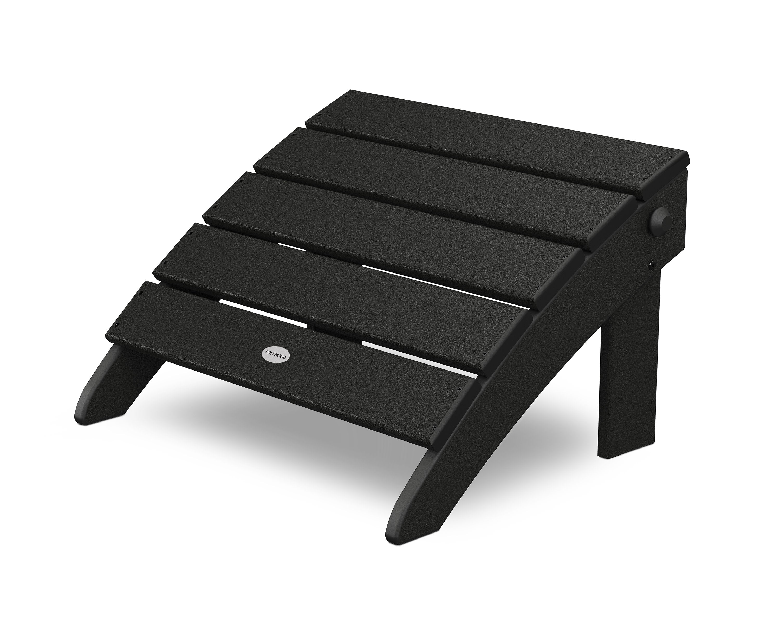 Classic Oversized Adirondack Folding Ottoman in Black
