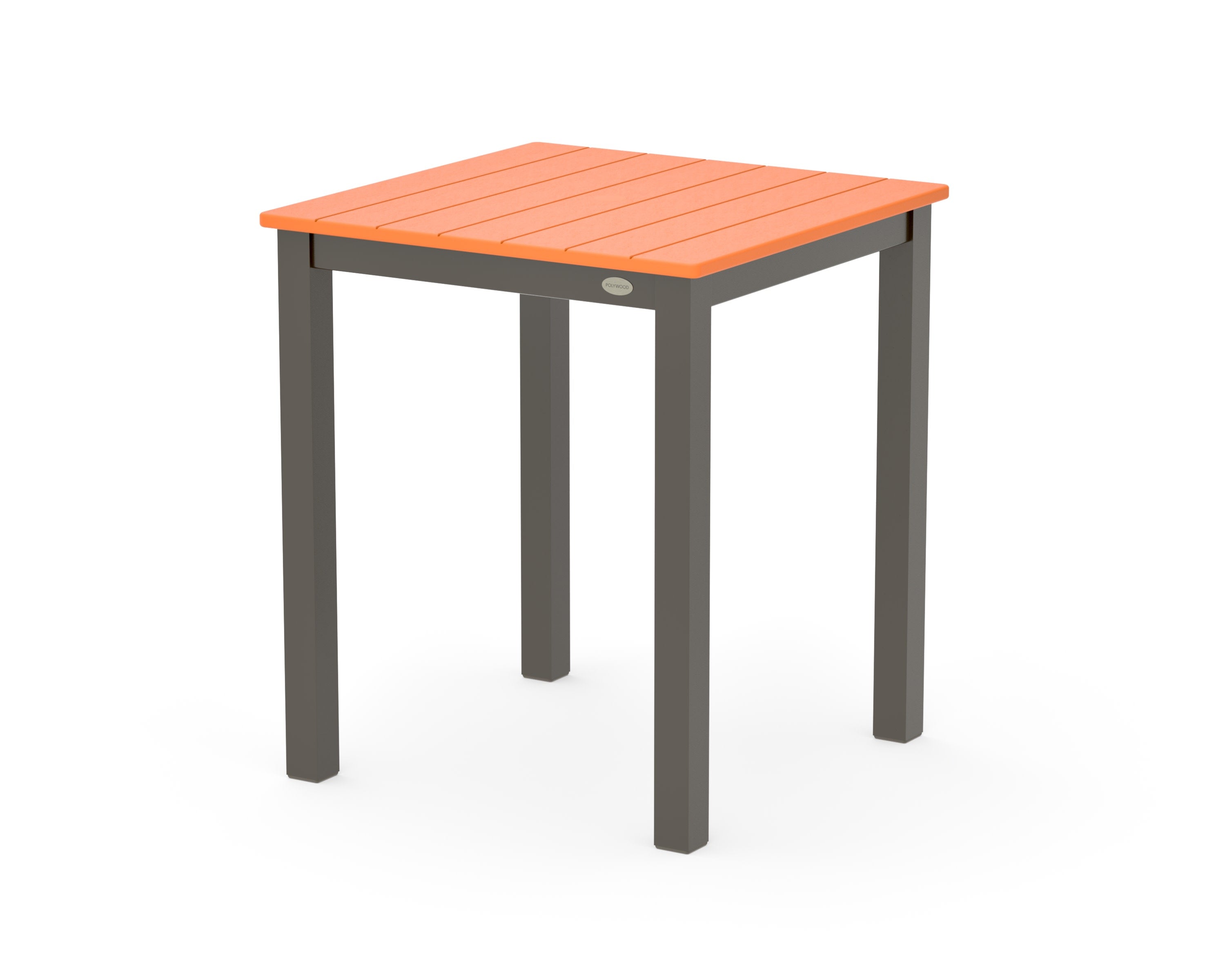 Main Street 26 x 26 Dining Table in Bronze / Tangerine