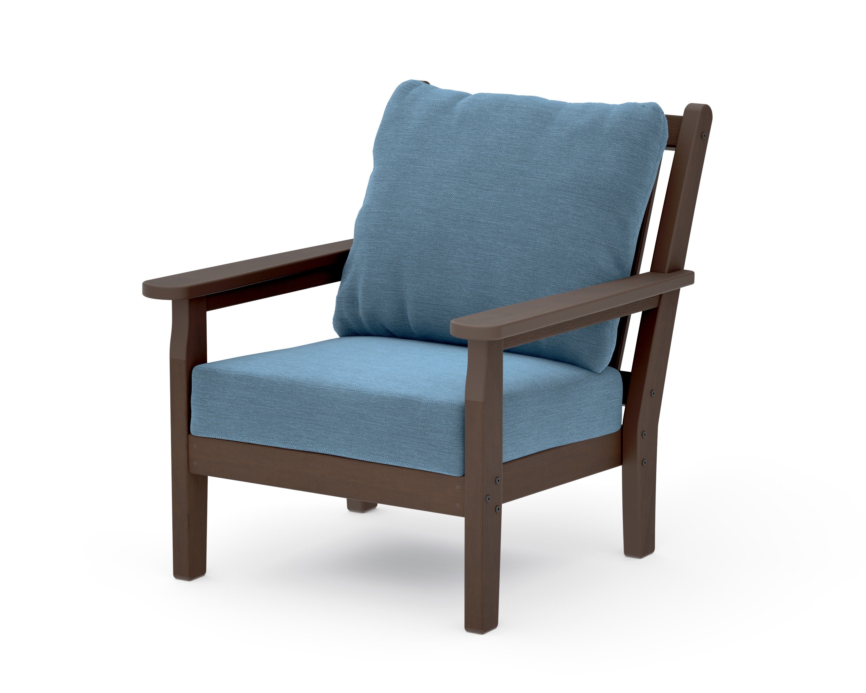 Chippendale Deep Seating Chair in Kona / Sky Blue
