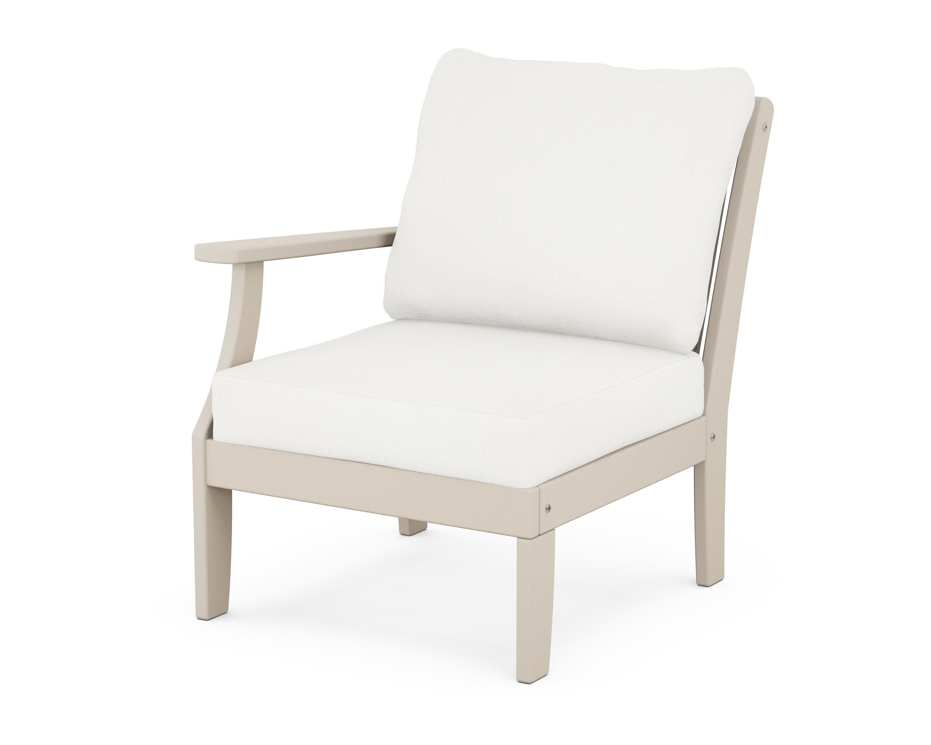 Braxton Modular Left Arm Chair in Sand / Natural Linen