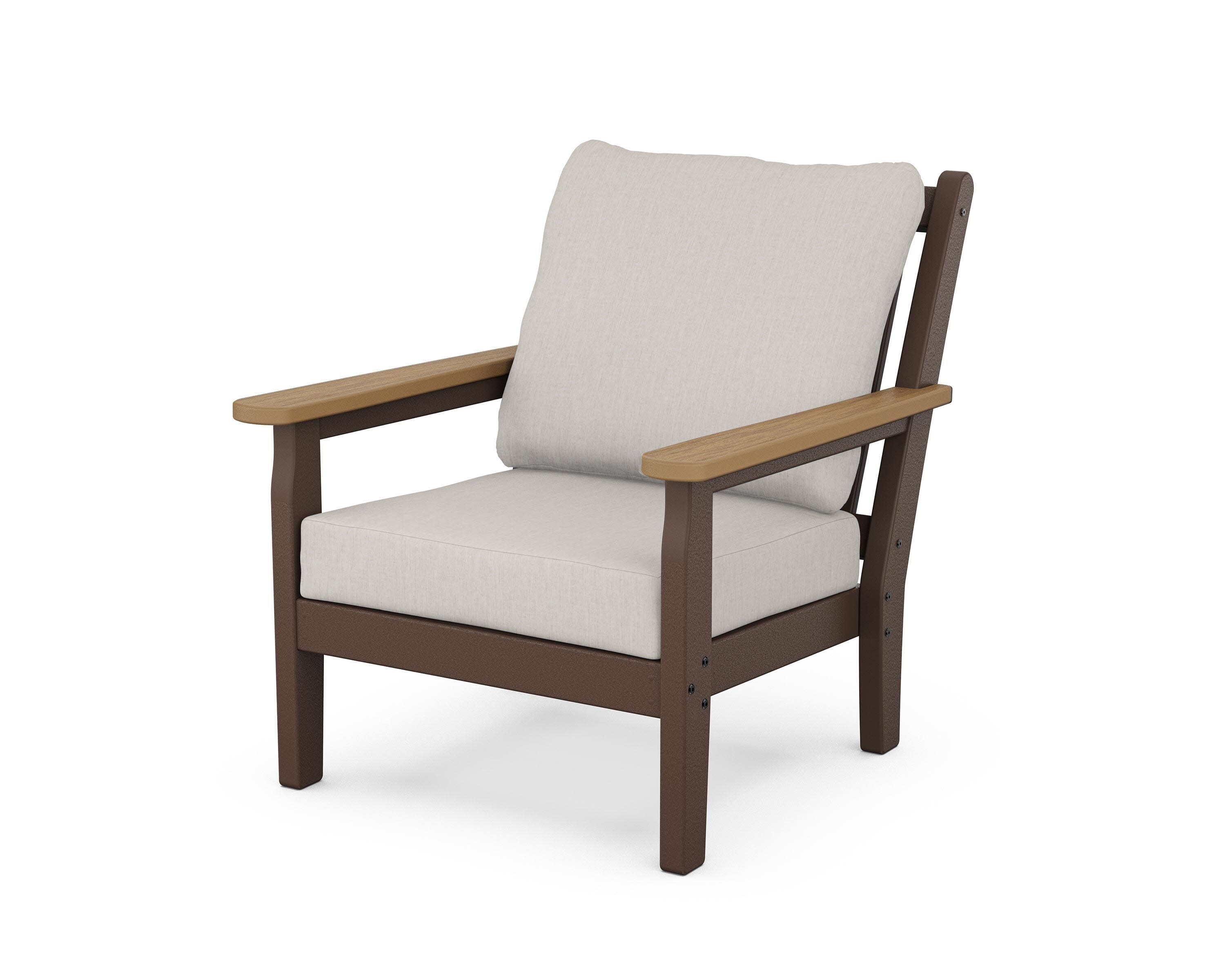 Chippendale Deep Seating Chair in Mahogany / Natural / Cast Ash