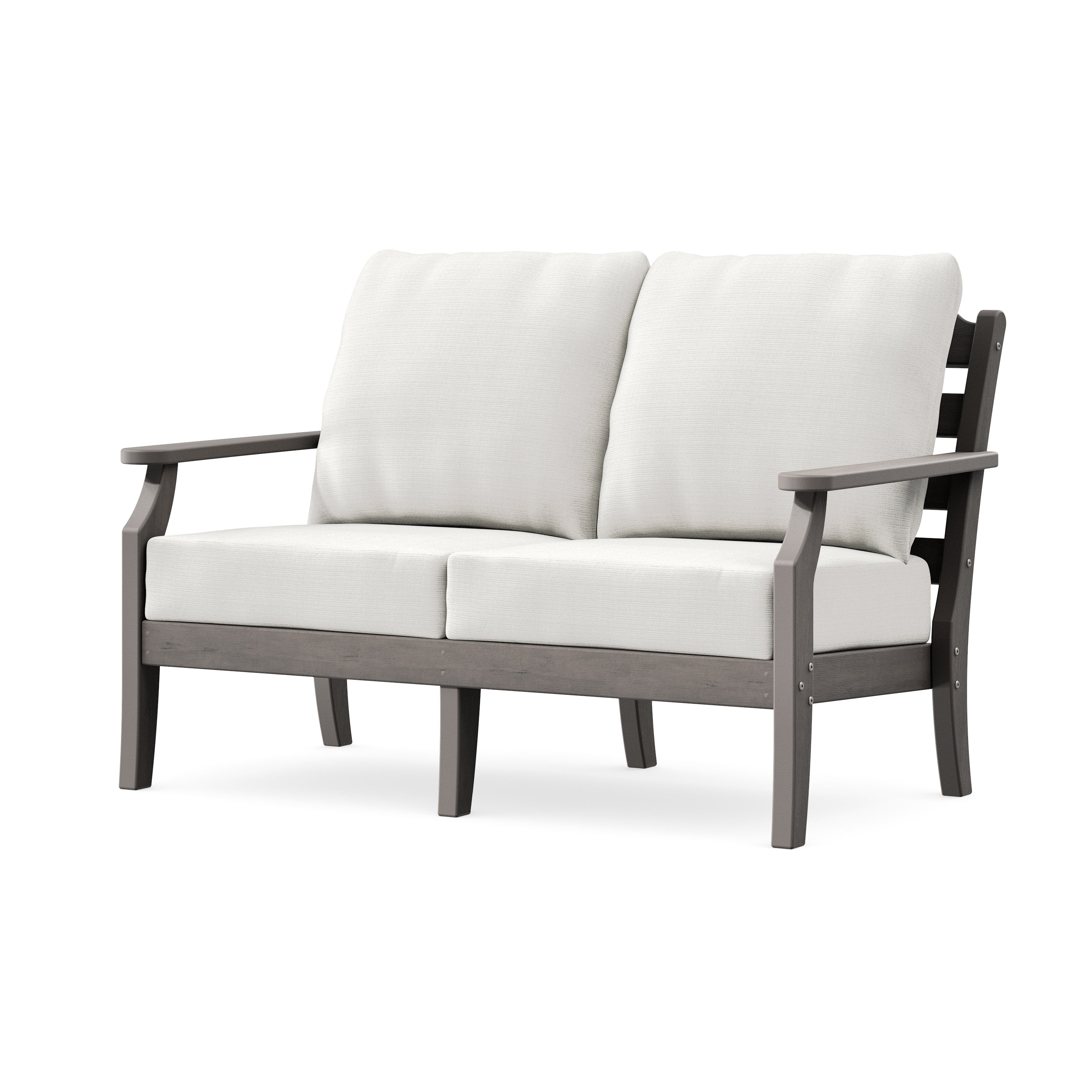 Savannah Deep Seating Loveseat in Driftwood / Natural Linen
