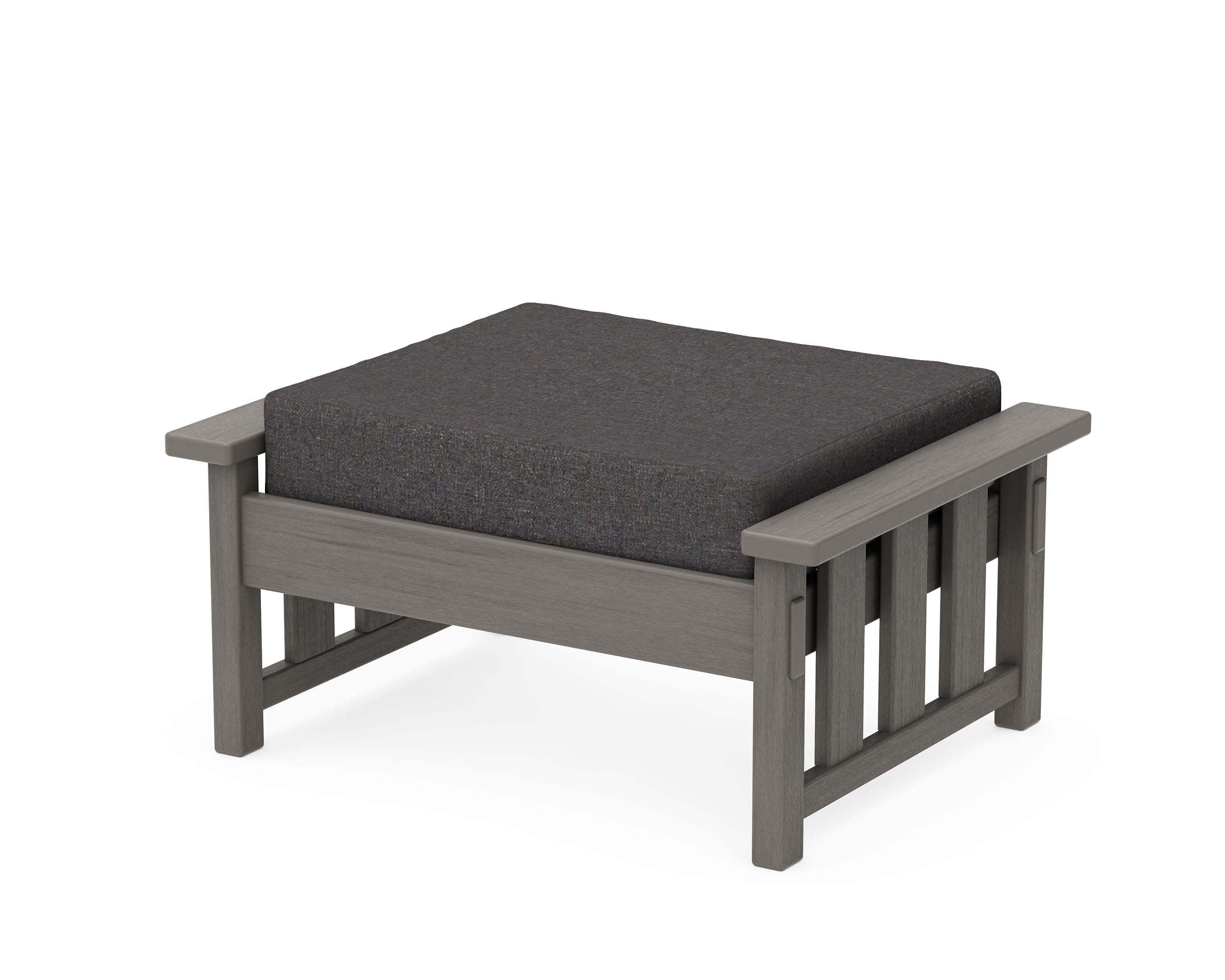Acadia Deep Seating Ottoman in Driftwood / Ash Charcoal