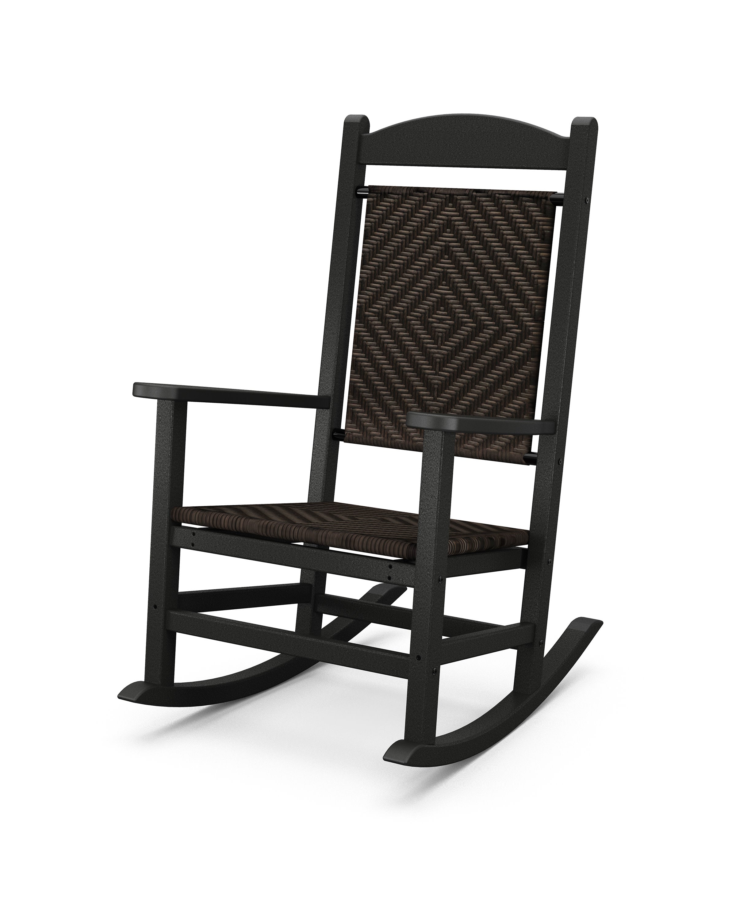 Presidential Woven Rocking Chair in Black / Cahaba