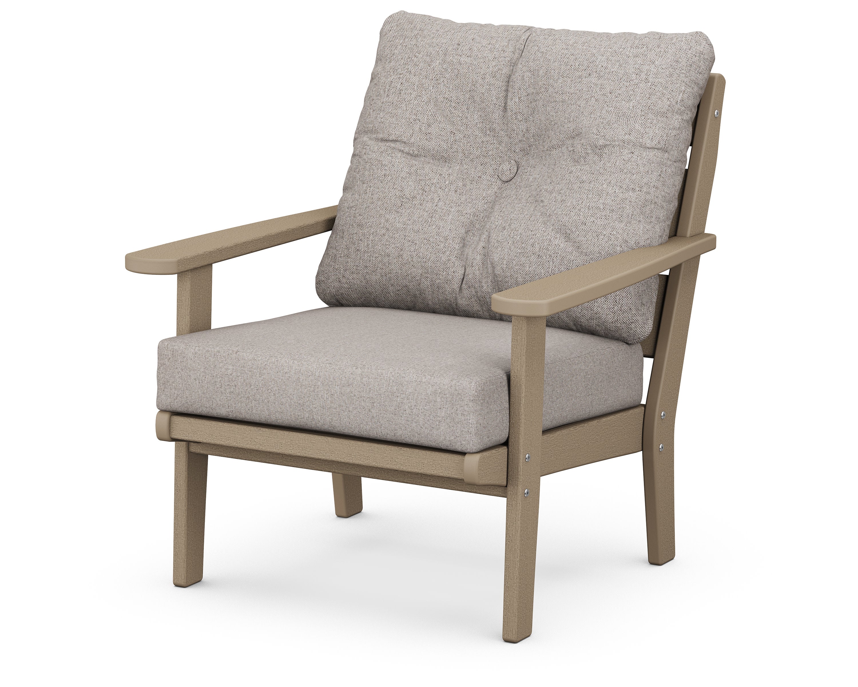Lakeside Deep Seating Chair in Vintage Sahara / Weathered Tweed