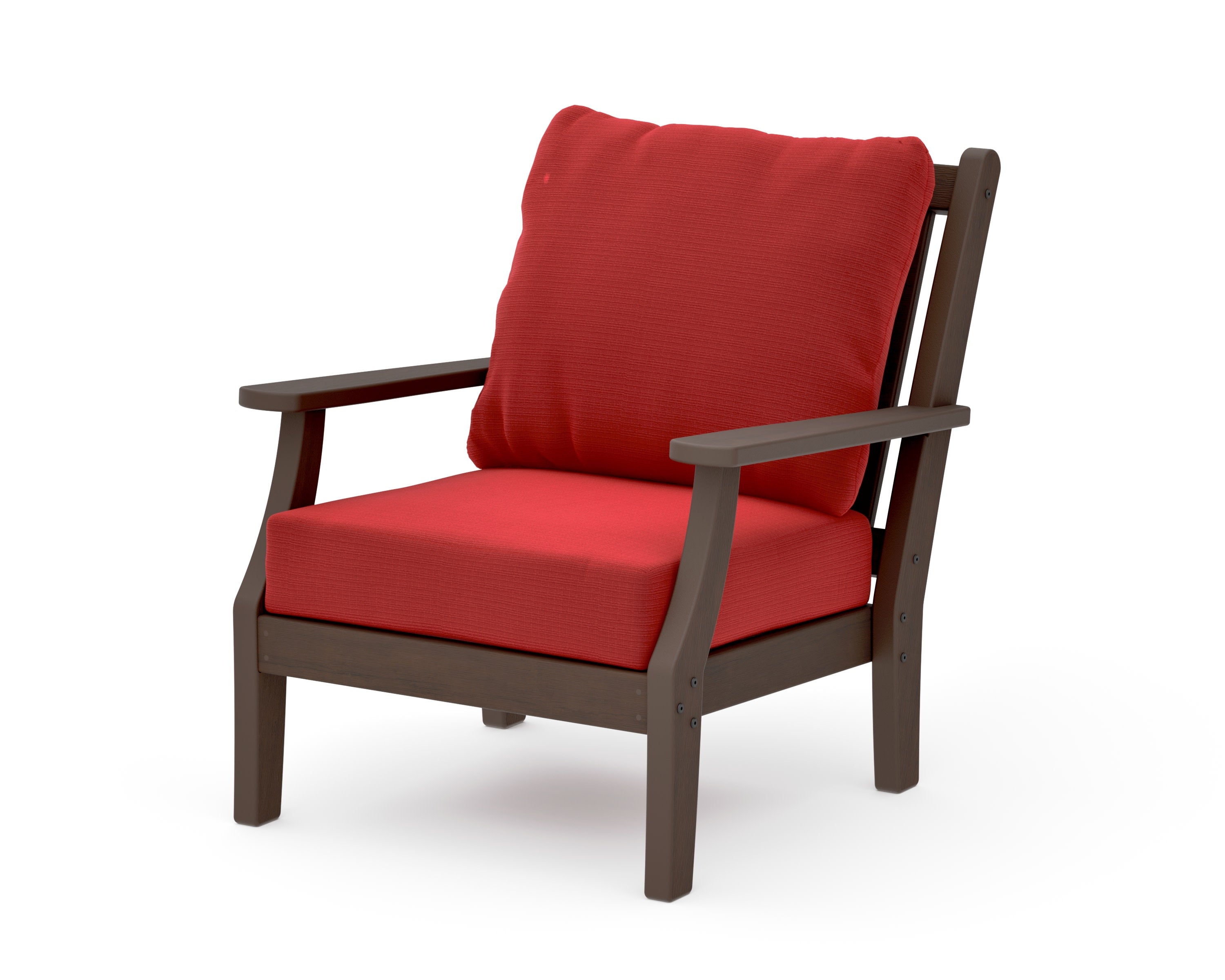 Wovendale Deep Seating Chair in Kona / Crimson Linen