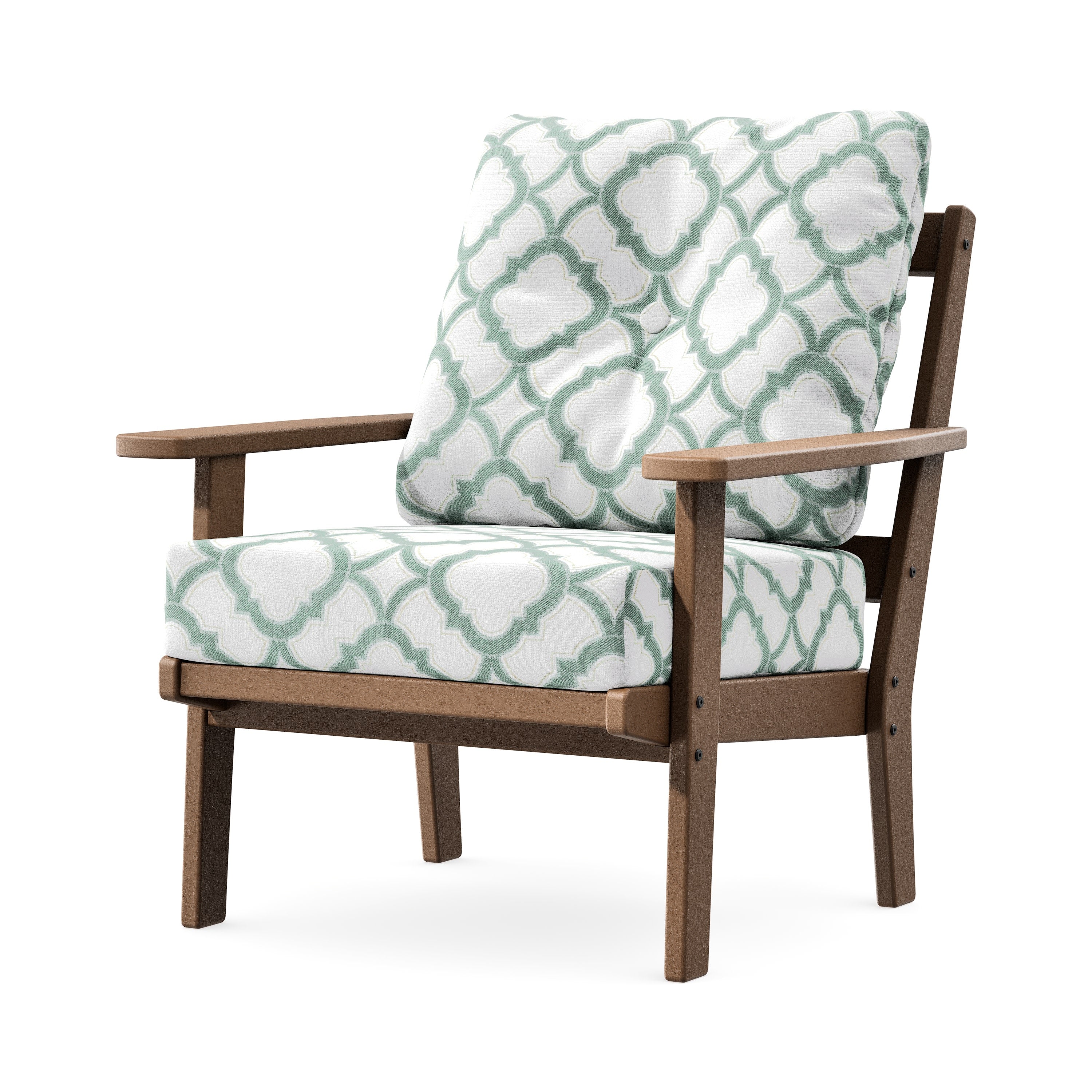 Prairie Deep Seating Chair in Teak / Trellis Glacier Spa