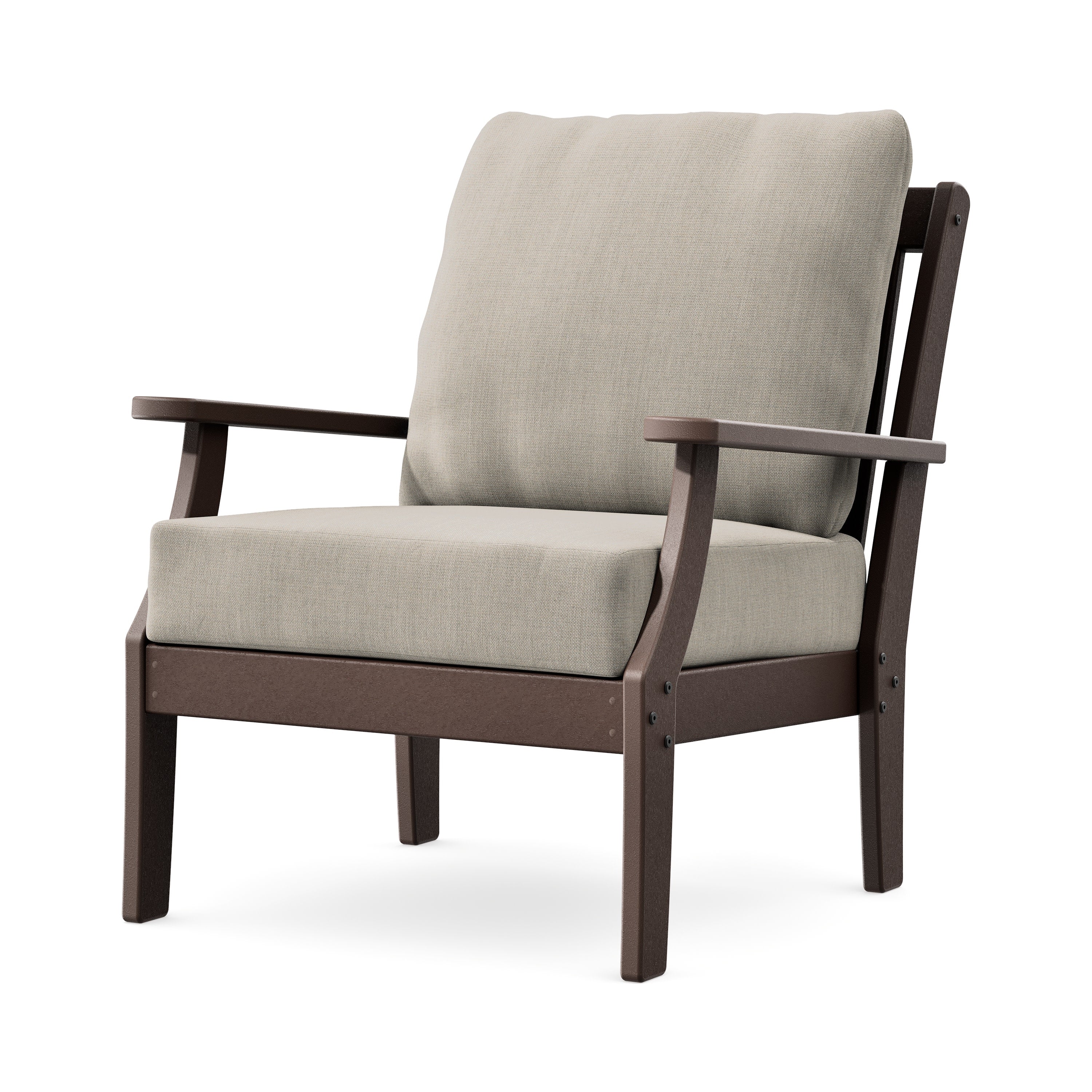 Braxton Deep Seating Chair in Mahogany / Cast Ash