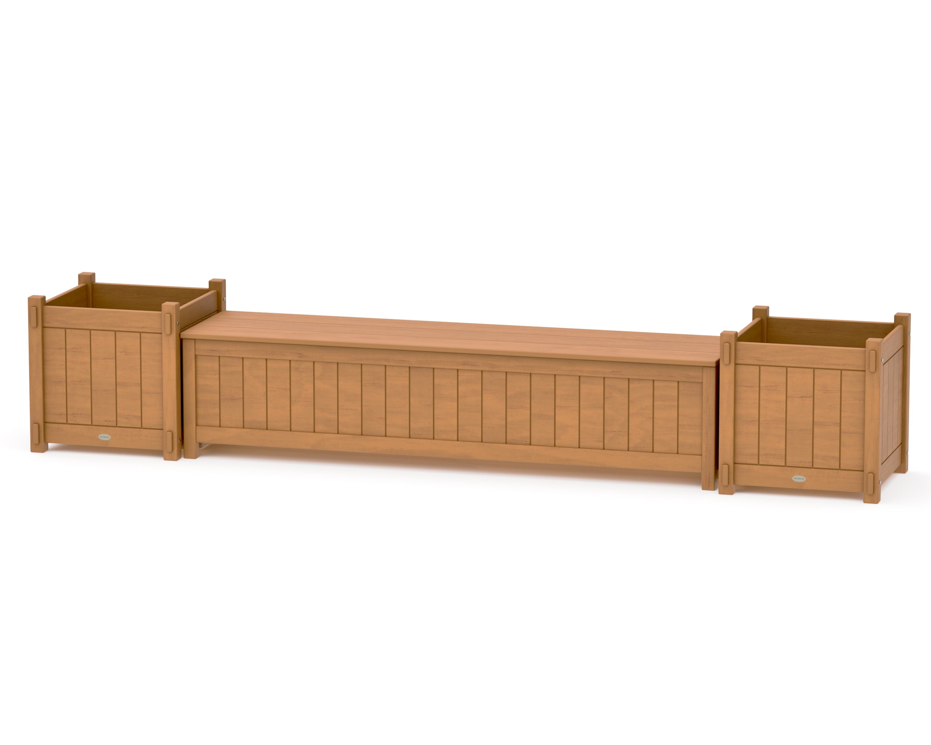 72" Vineyard Straight Planter Storage Bench Set- Large in Natural